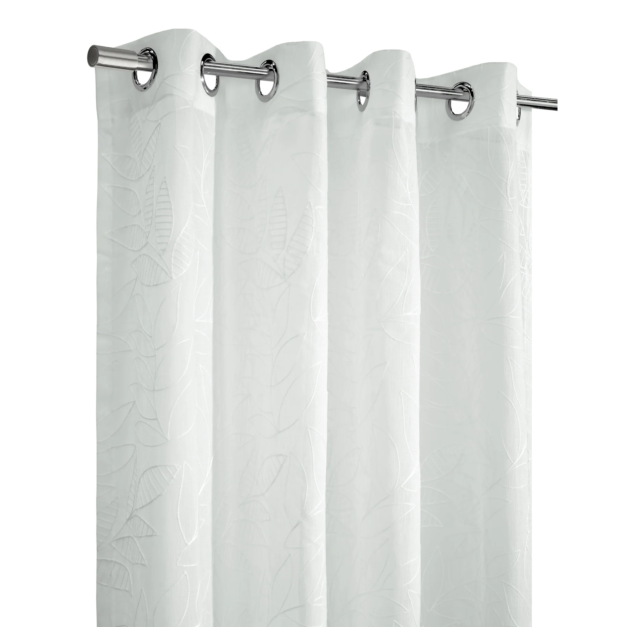 Grommet curtain panel - Ivette - White - Image 2