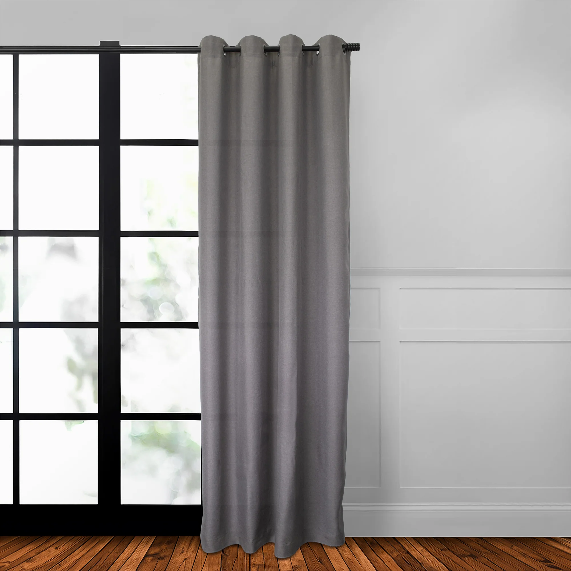 Grommet curtain panel - Milo - Grey