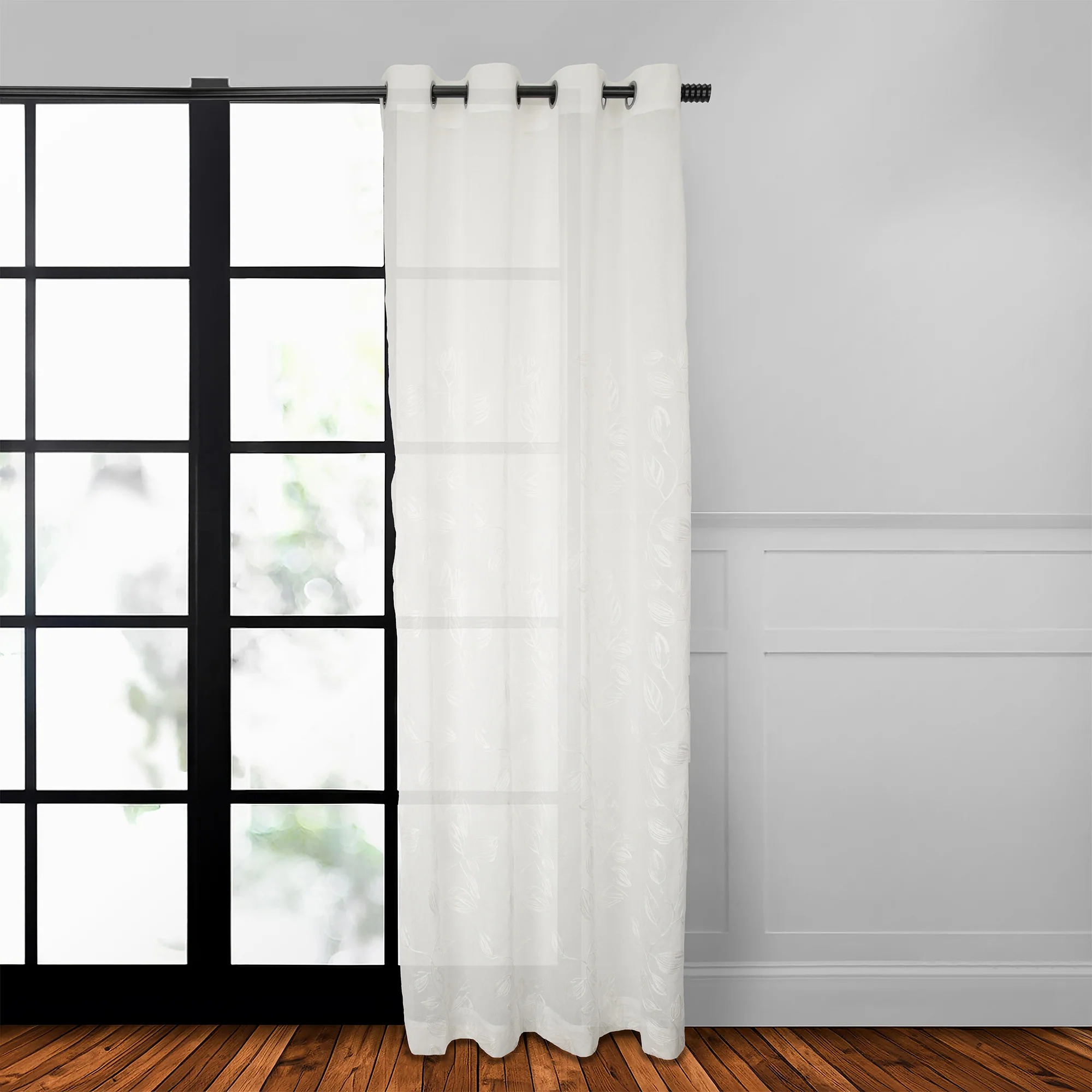 Grommet curtain panel - Selena - White