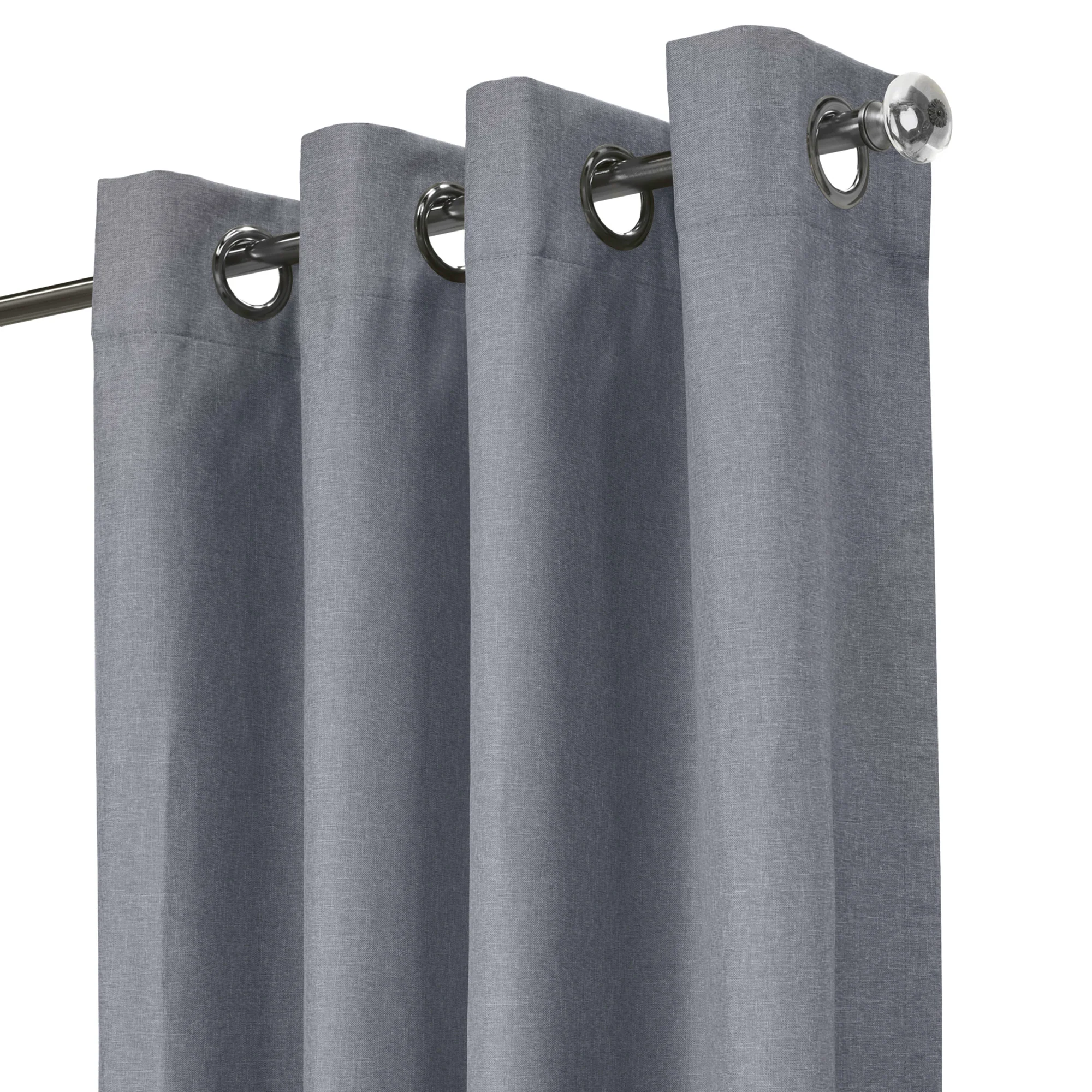 Grommet curtain panel - Taylor - Navy - Image 2