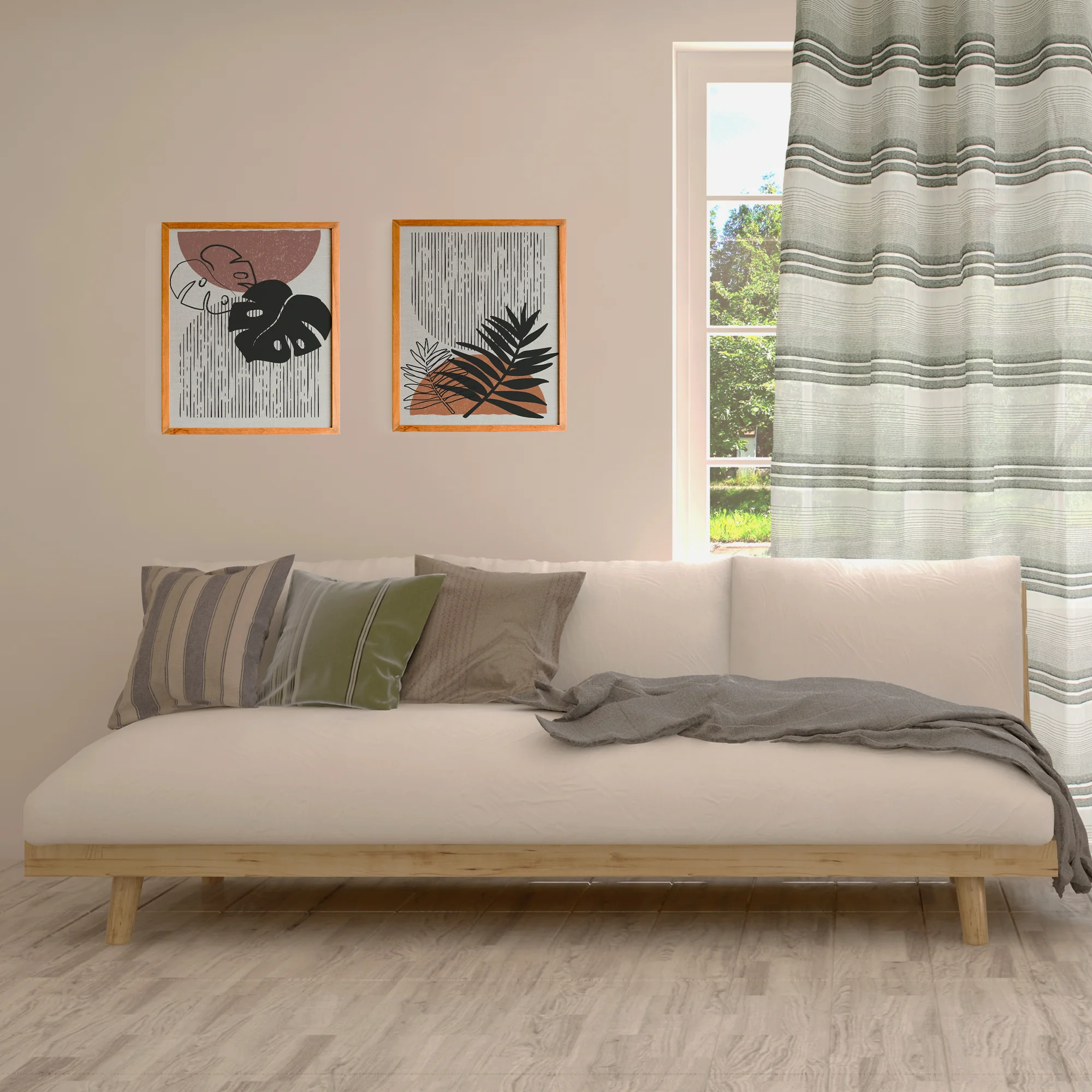 Grommets curtain panel - Linea - Blk - 54 x 85'' - Image 2