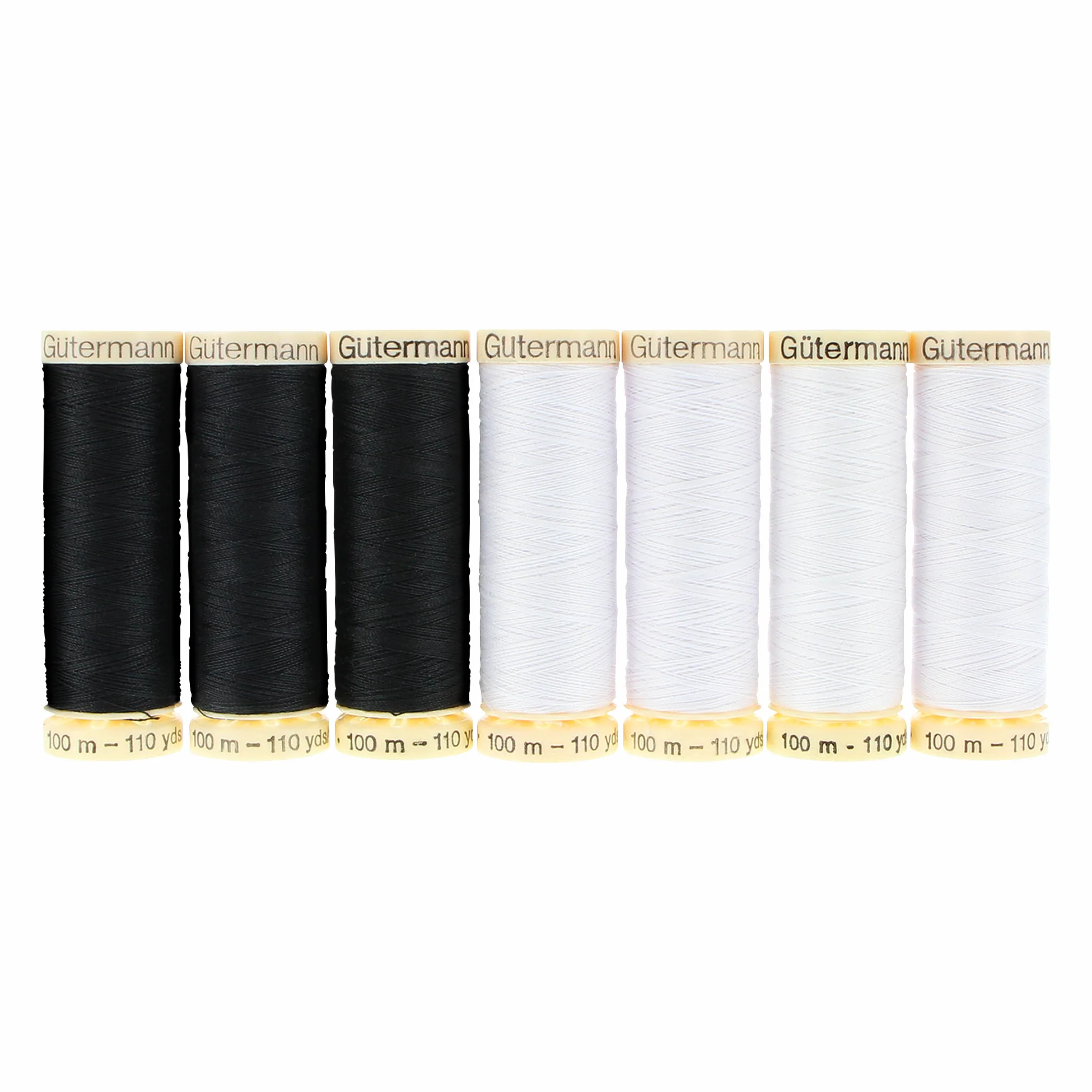 GÜTERMANN 7 pc MCT Sew-all 100m Thread Set - Black and White - Image 2