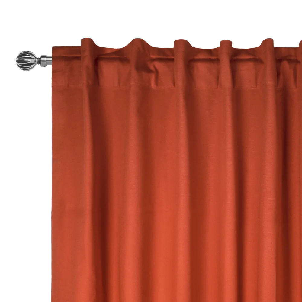 Hidden Tabs curtain panel - Lyons - Rust