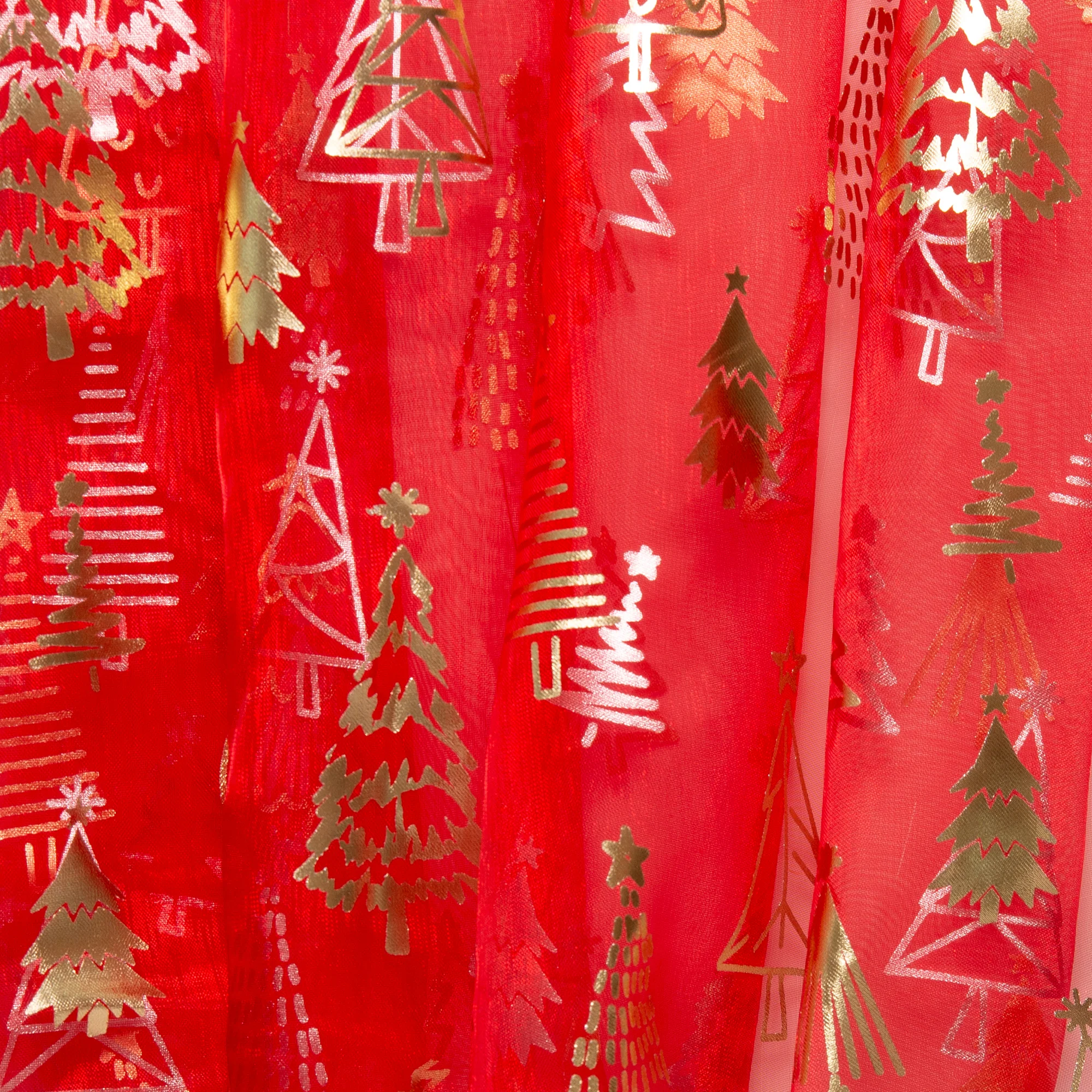 Holiday Organza Foil - Christmas tree - Red - Image 4