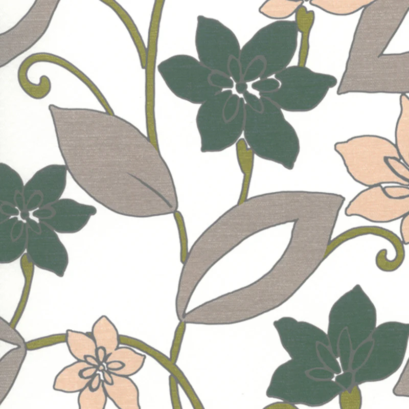 Home Decor Fabric - Signature Murmure 1076 - beige, green, sand