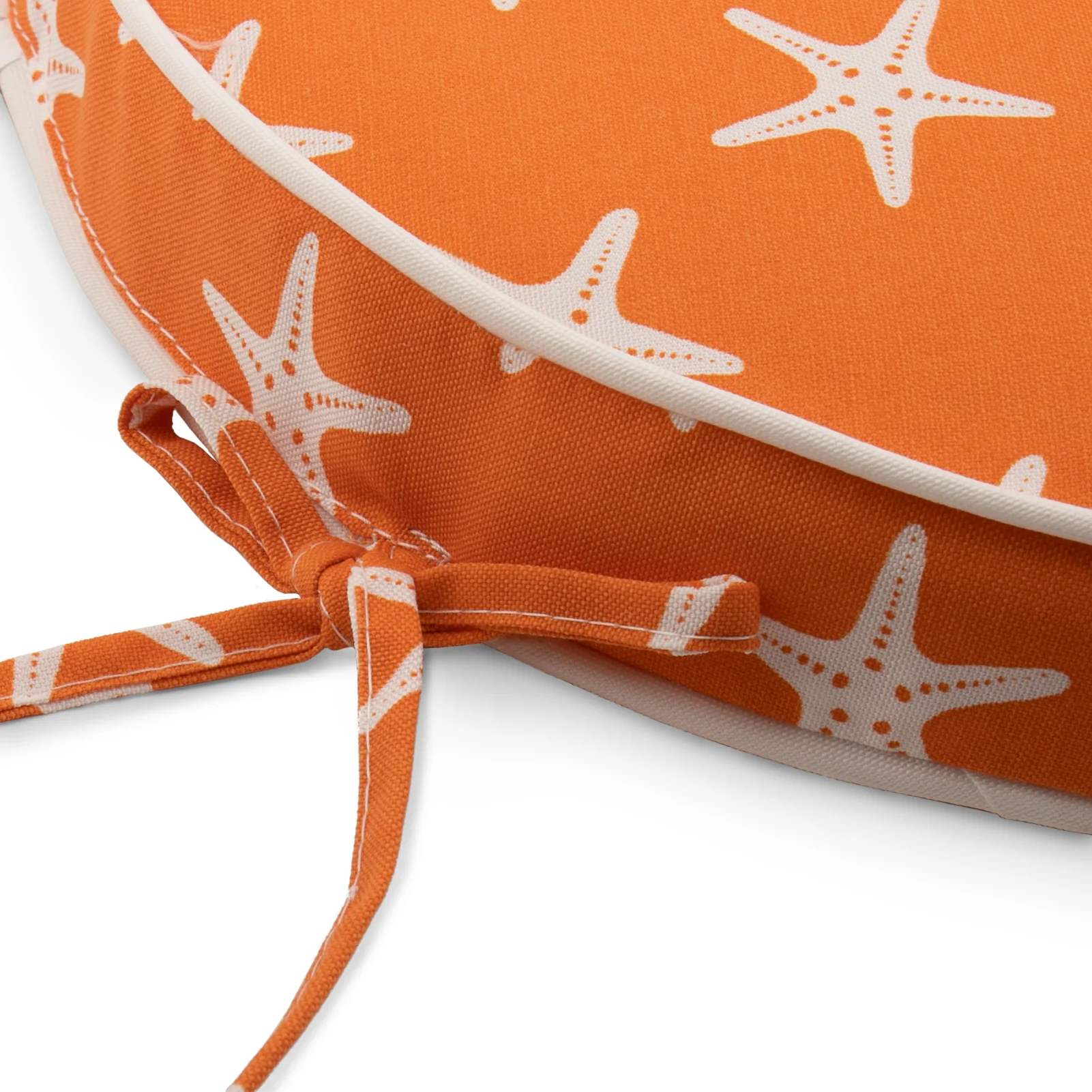 Indoor/Outdoor chair pad cushion - Starfish - Orange - 18 x 18 x 1.5'' - Image 2