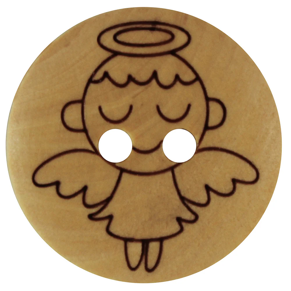 INSPIRE 2 Hole Button - Wood - 18mm (¾") - 5pcs