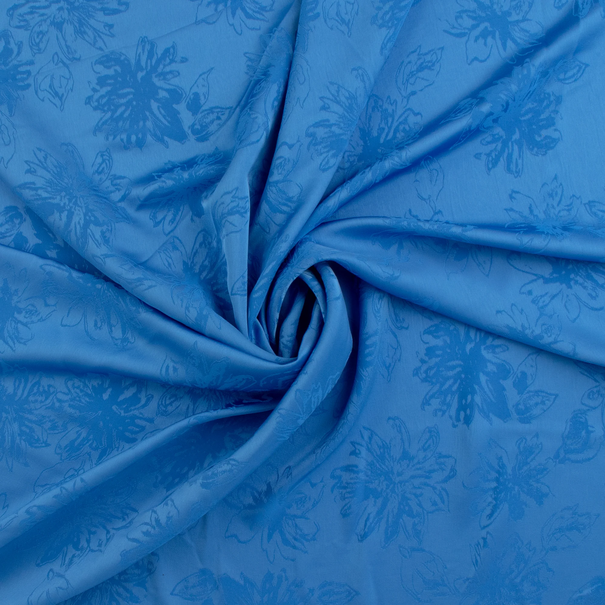 Jaquard flowers - LAURA - Electric Blue - Image 2