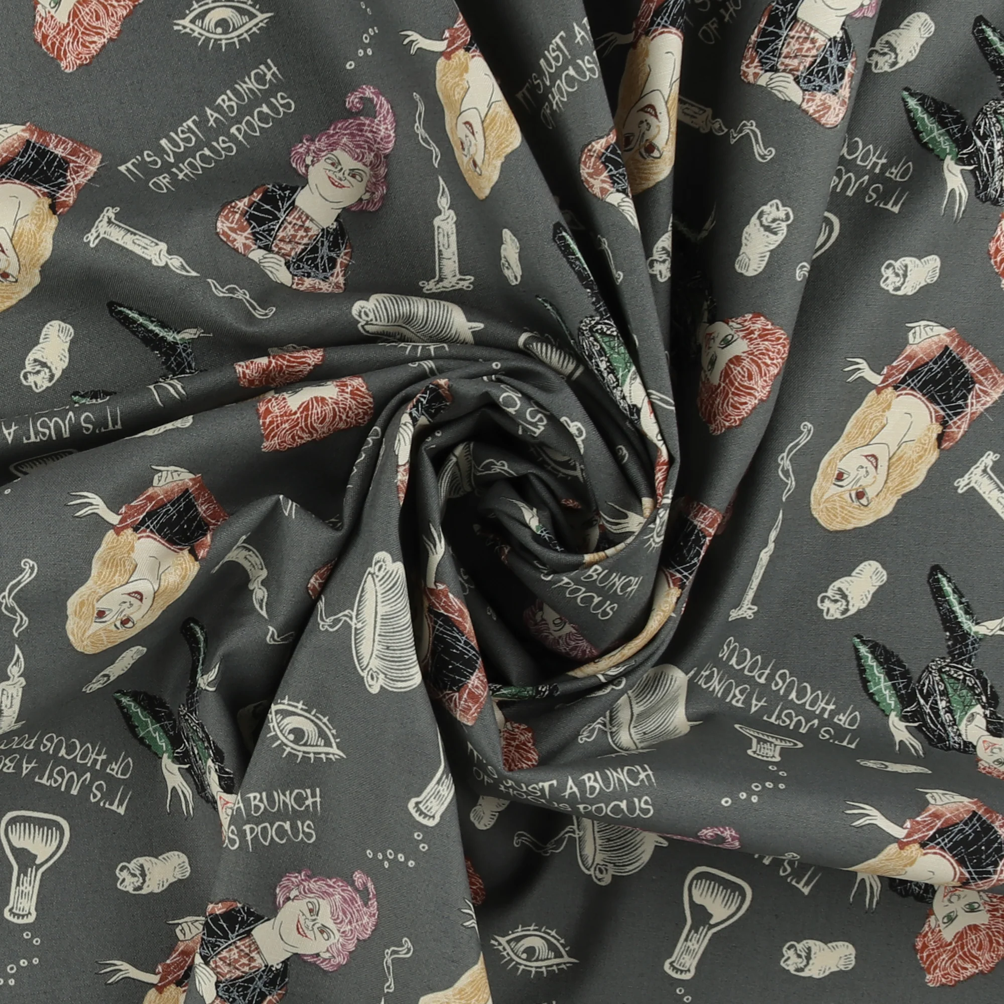 Licensed Cotton Print - Hocus Pocus - Grey - Image 2