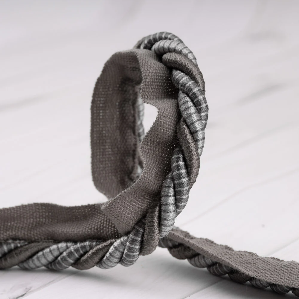 Lip cord 1 po (2.5 cm) Grey