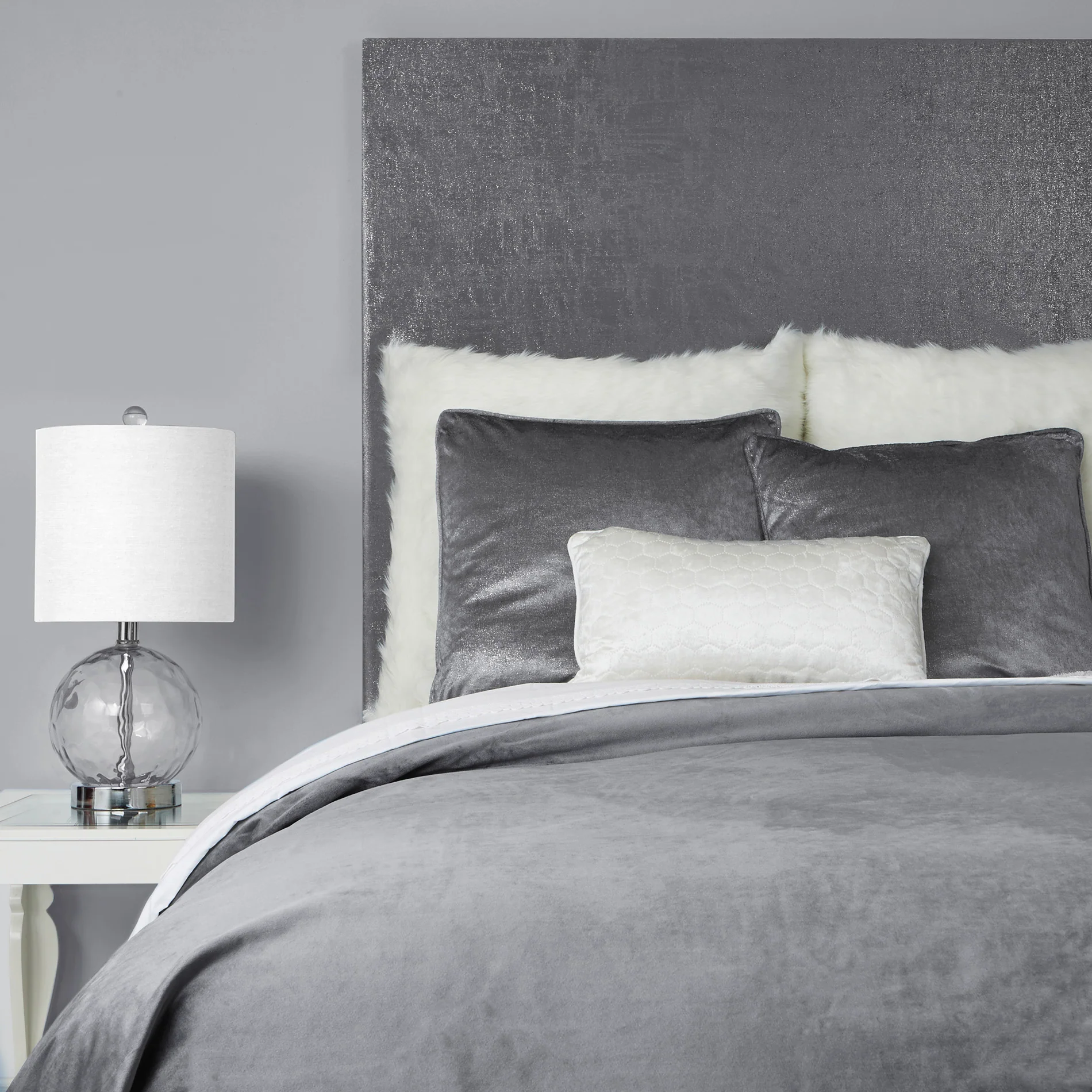 Luxe Velvet - 3 pc Duvet cover - Inox