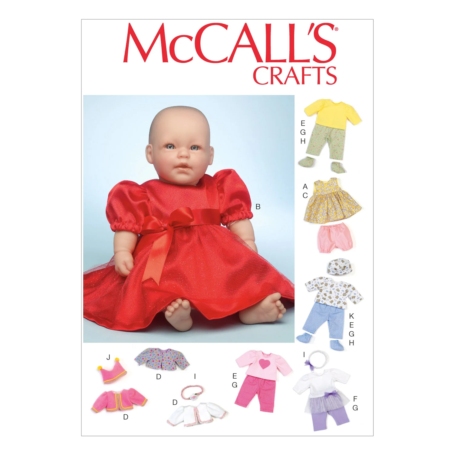 M7066 Clothes and Accessories For 11″-12″ and 15″-16″ Baby Dolls (size: One Size Only)