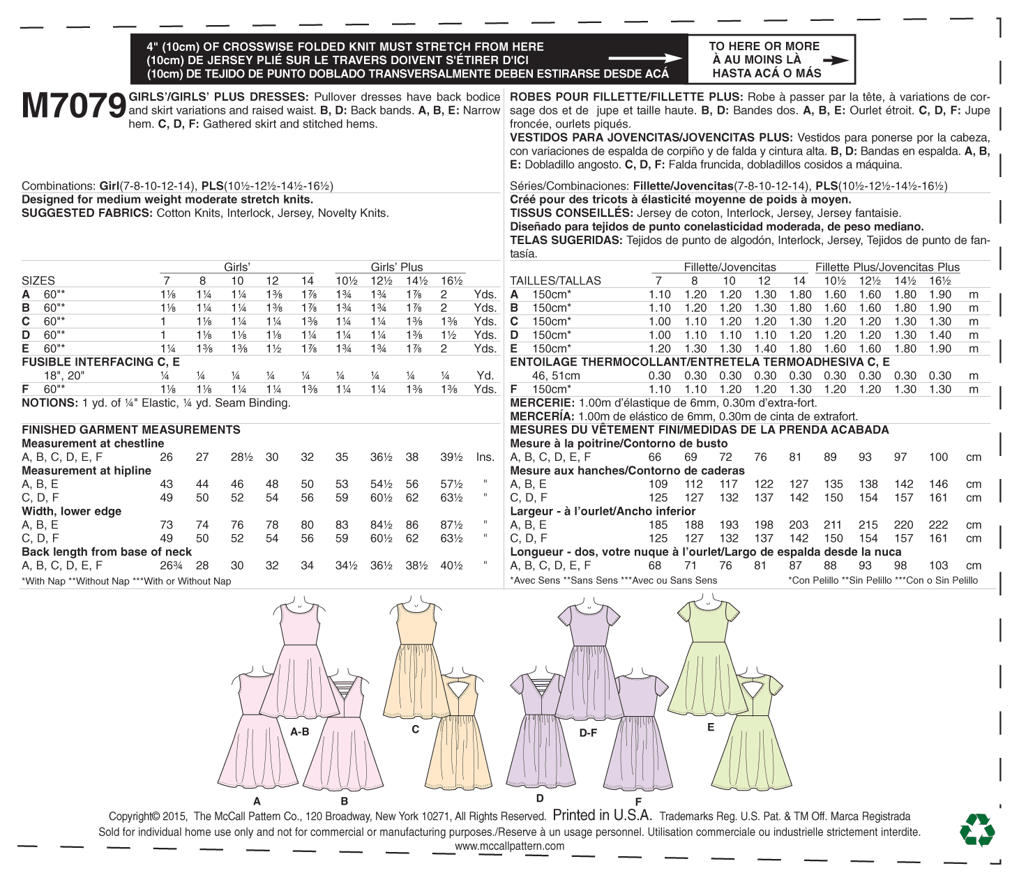 M7079 Girls'/Girls' Plus Dresses (size: 10.5 - 12.5 - 14.5 - 16.5) - Image 3