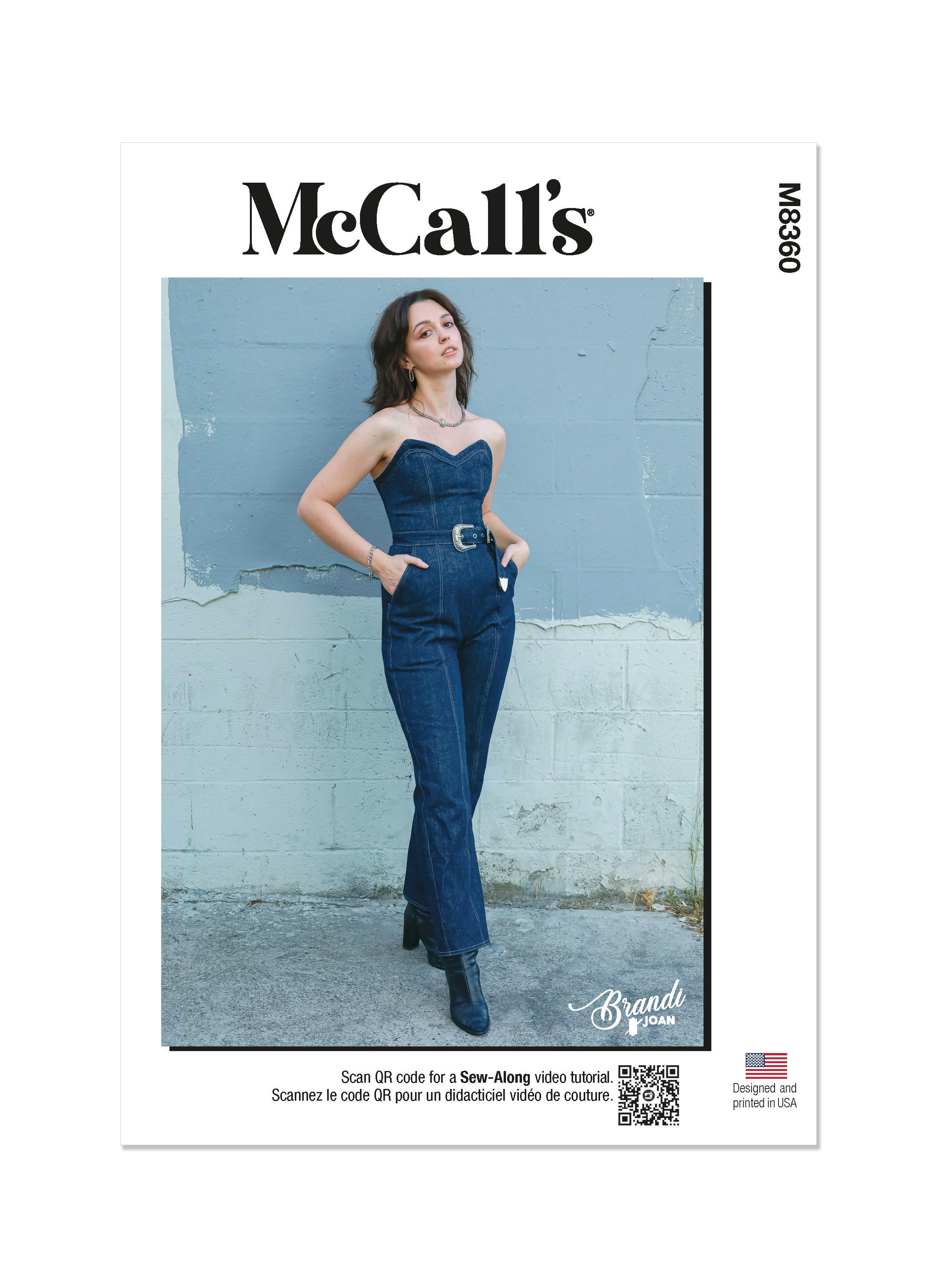 M8360 MISSES' JUMPSUIT BY BRANDI JOAN (16-18-20-22-24)