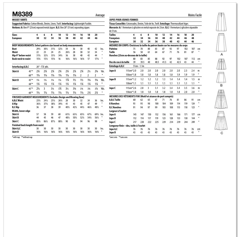 M8389 Misses' Skirts - Image 2