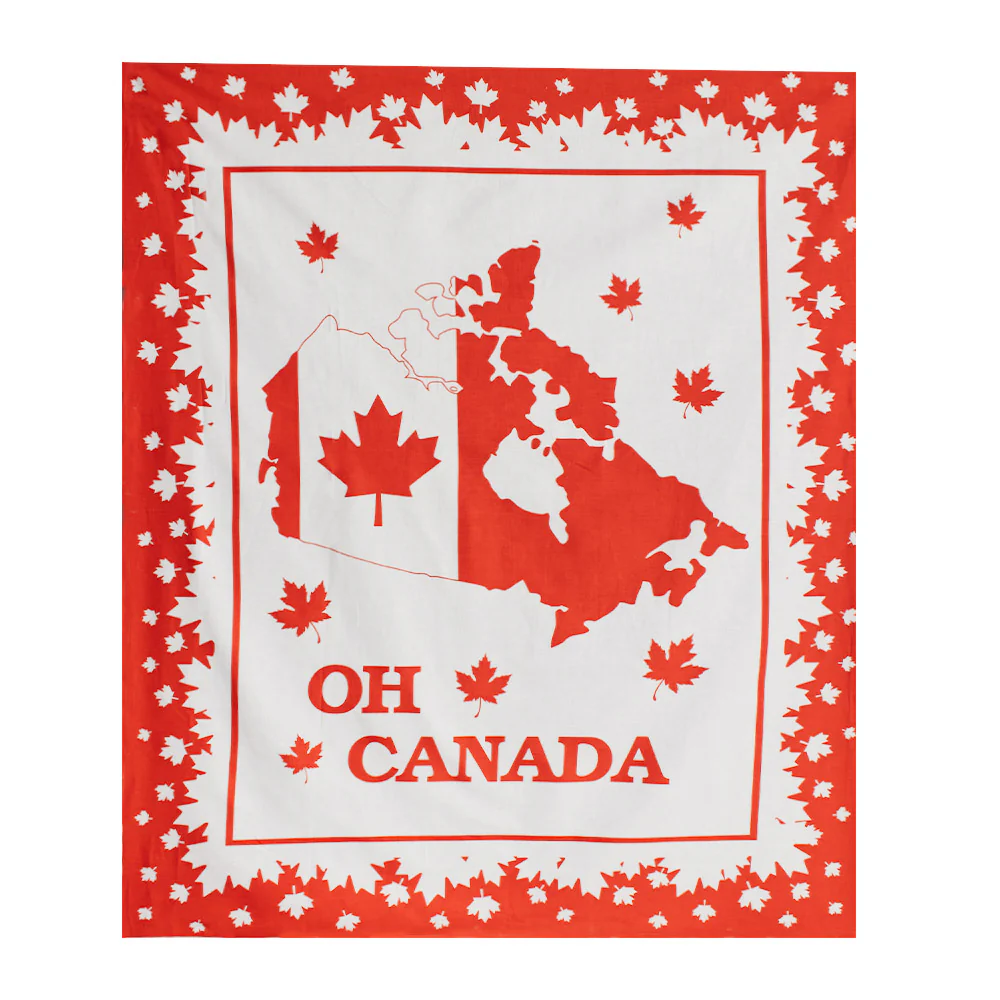 Maple Leaf Cotton Print - Panel - Red