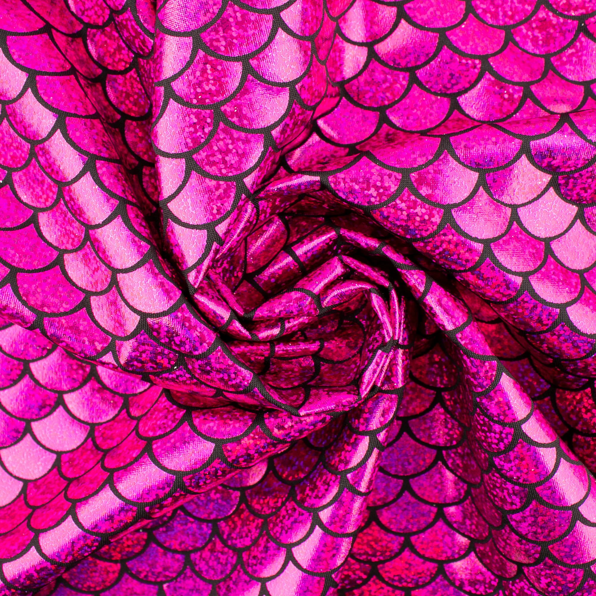 MARDI GRAS - Costuming Fabric - Scales - Pink - Image 2