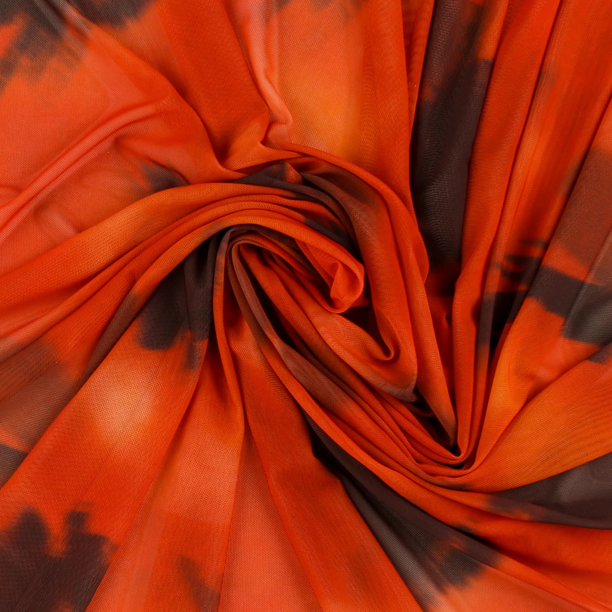 Mesh Print - AUTUMN EMBERS - 001 - Orange - Image 2
