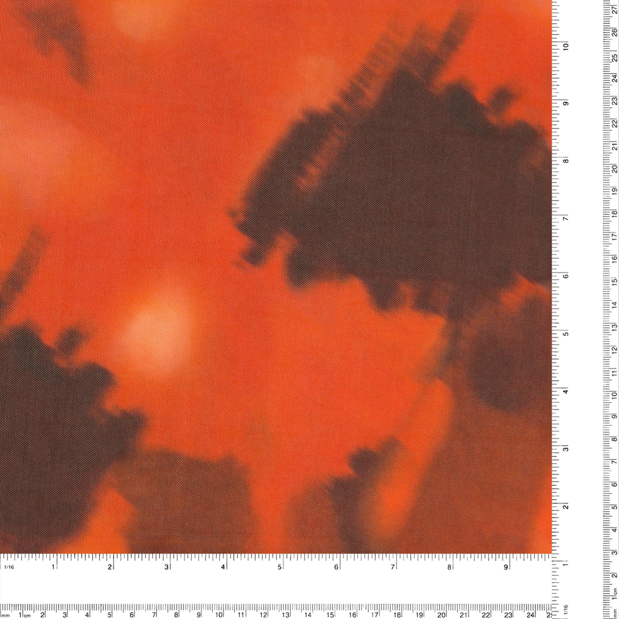 Mesh Print - AUTUMN EMBERS - 001 - Orange - Image 3