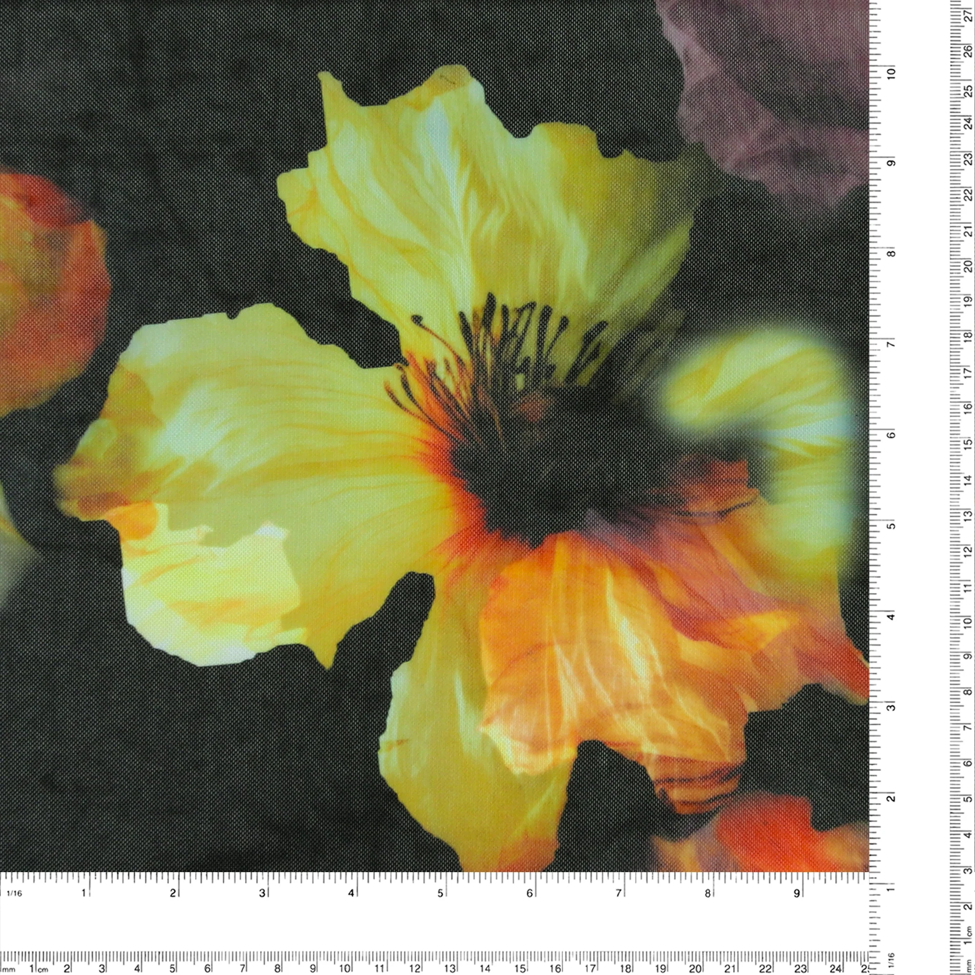 Mesh Print - AUTUMN EMBERS - 002 - Black - Image 3