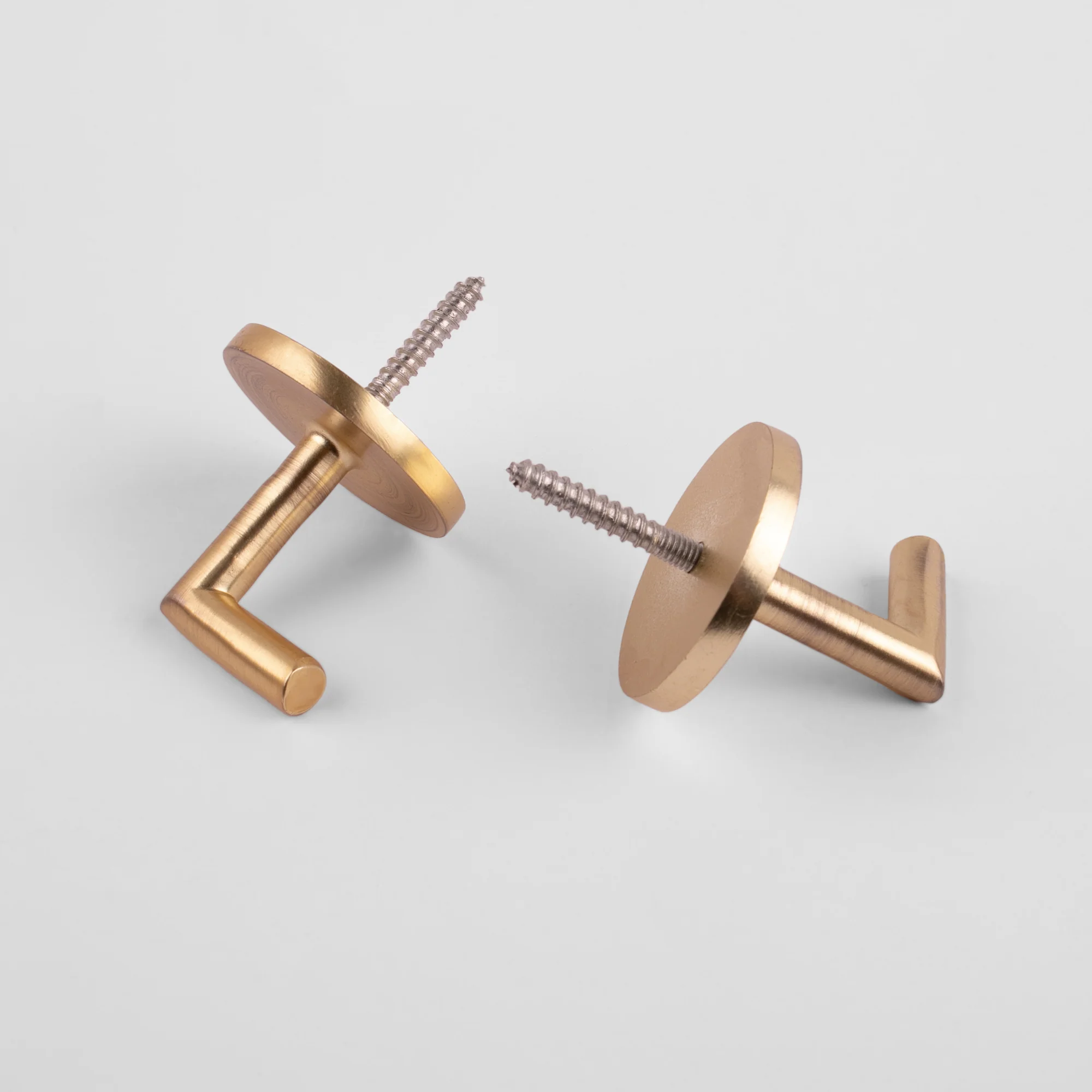 Metal Hook 1in (2.5cm) projection - HO20 - Brushed Brass