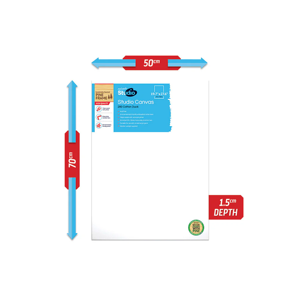 MONT MARTE Studio Canvas Single Thick with Pine Frame 19 3/4" x 27 1/2" (50 x 70cm)