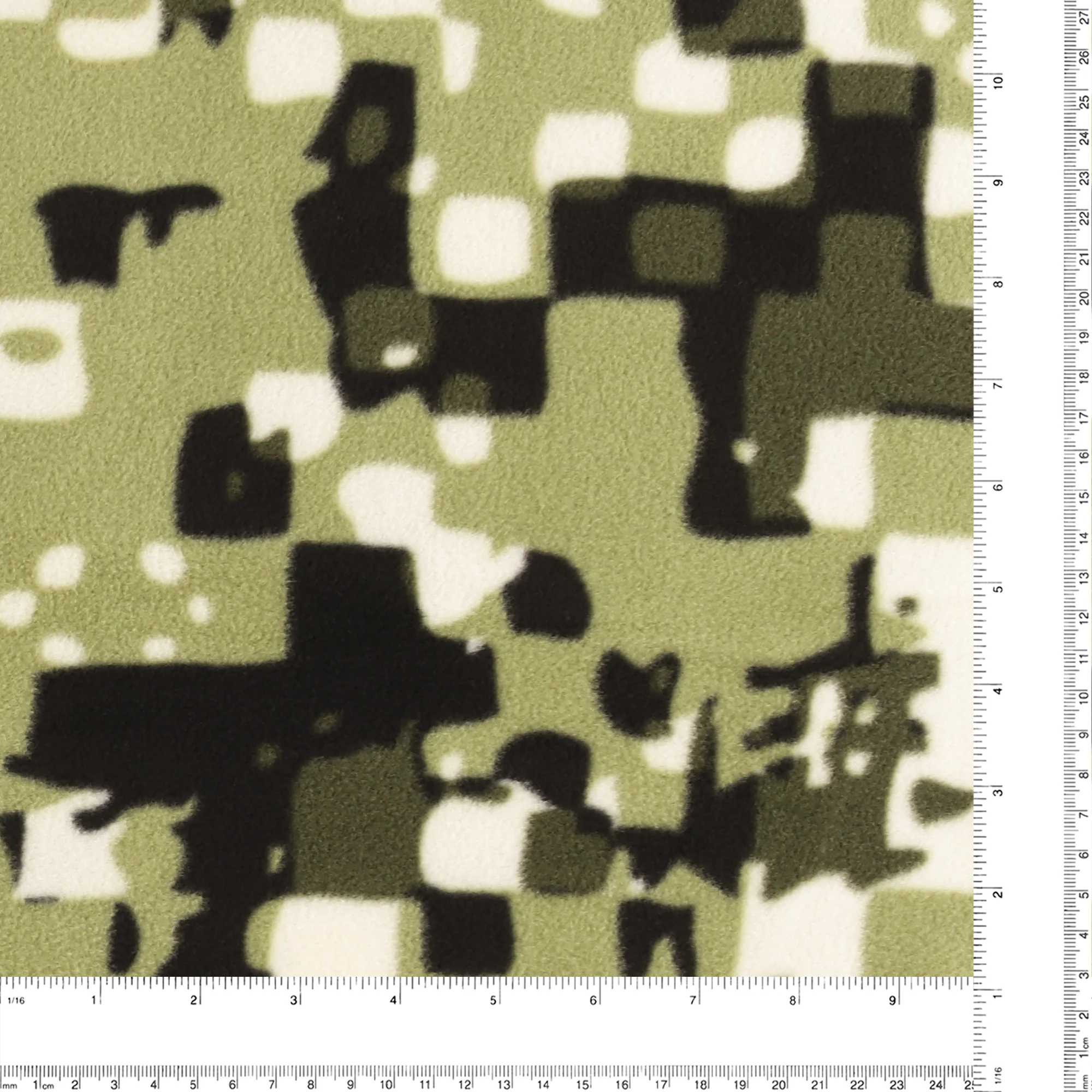 Mountain Fleece Prints - Abstract Houndstooth - 037 - Olive - Image 3