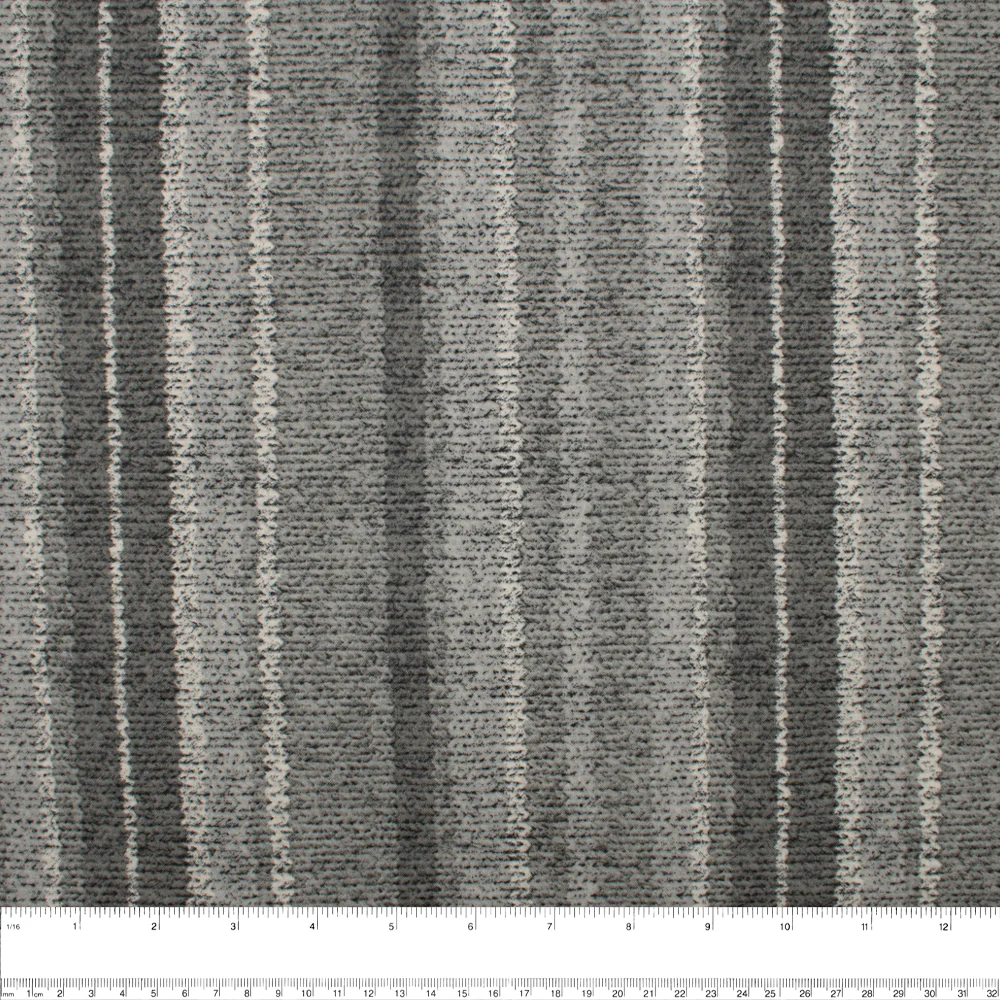 MY CANADA Printed Cotton - Textured knit - Charcoal - Image 2