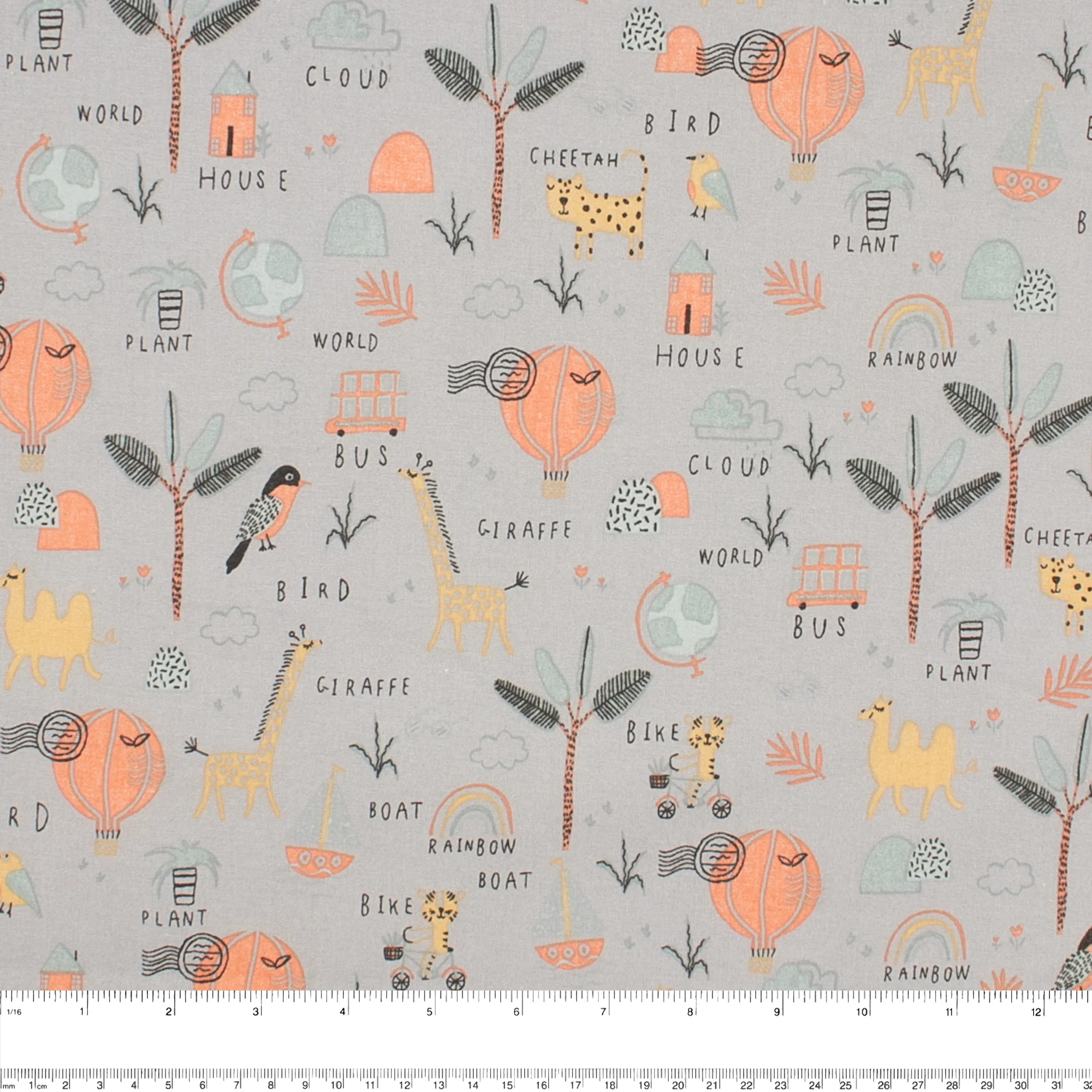 Organic Cotton - GOTS - World - Light Grey - Image 3