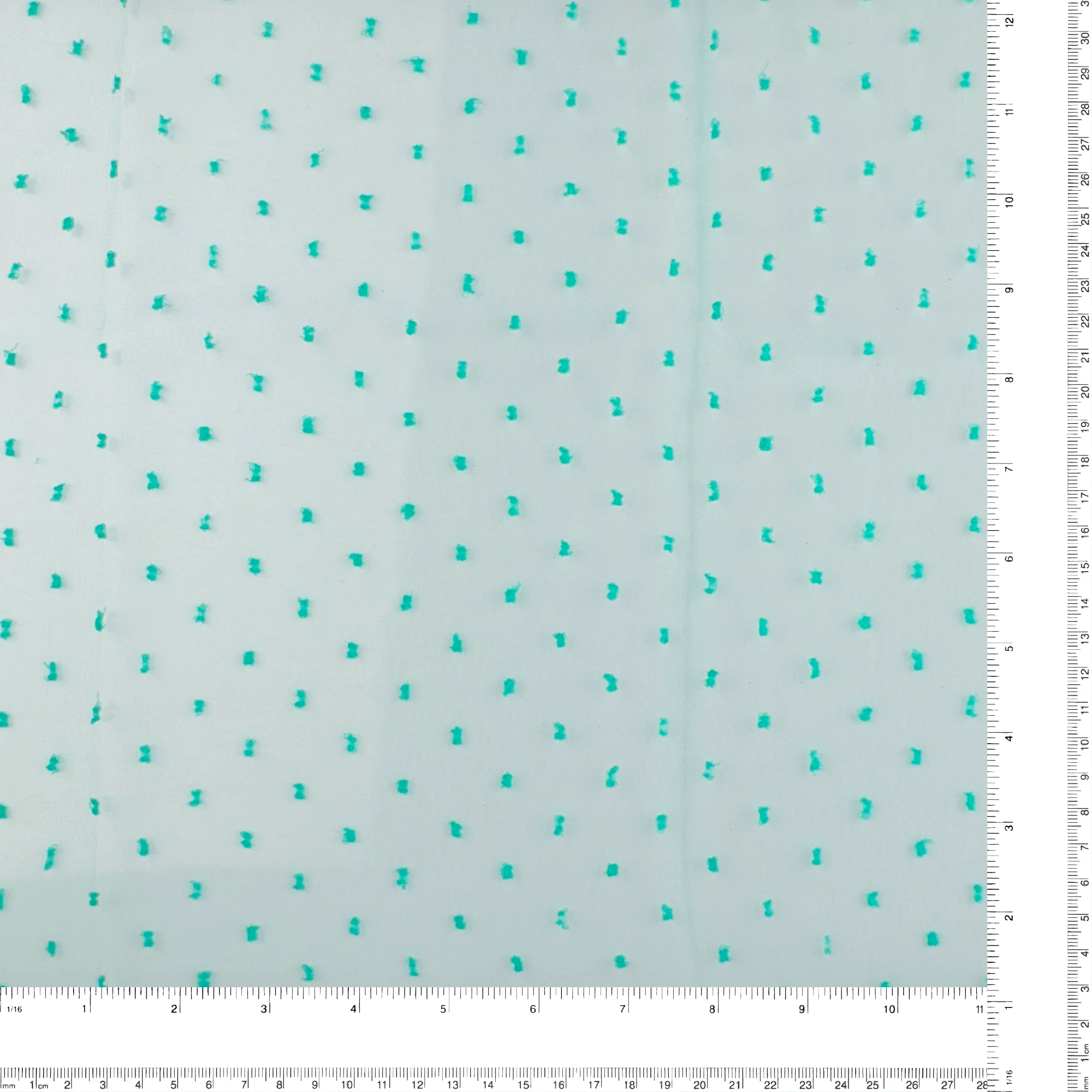 Organza with Embroidered Dot - DOTSY - Aqua - Image 3