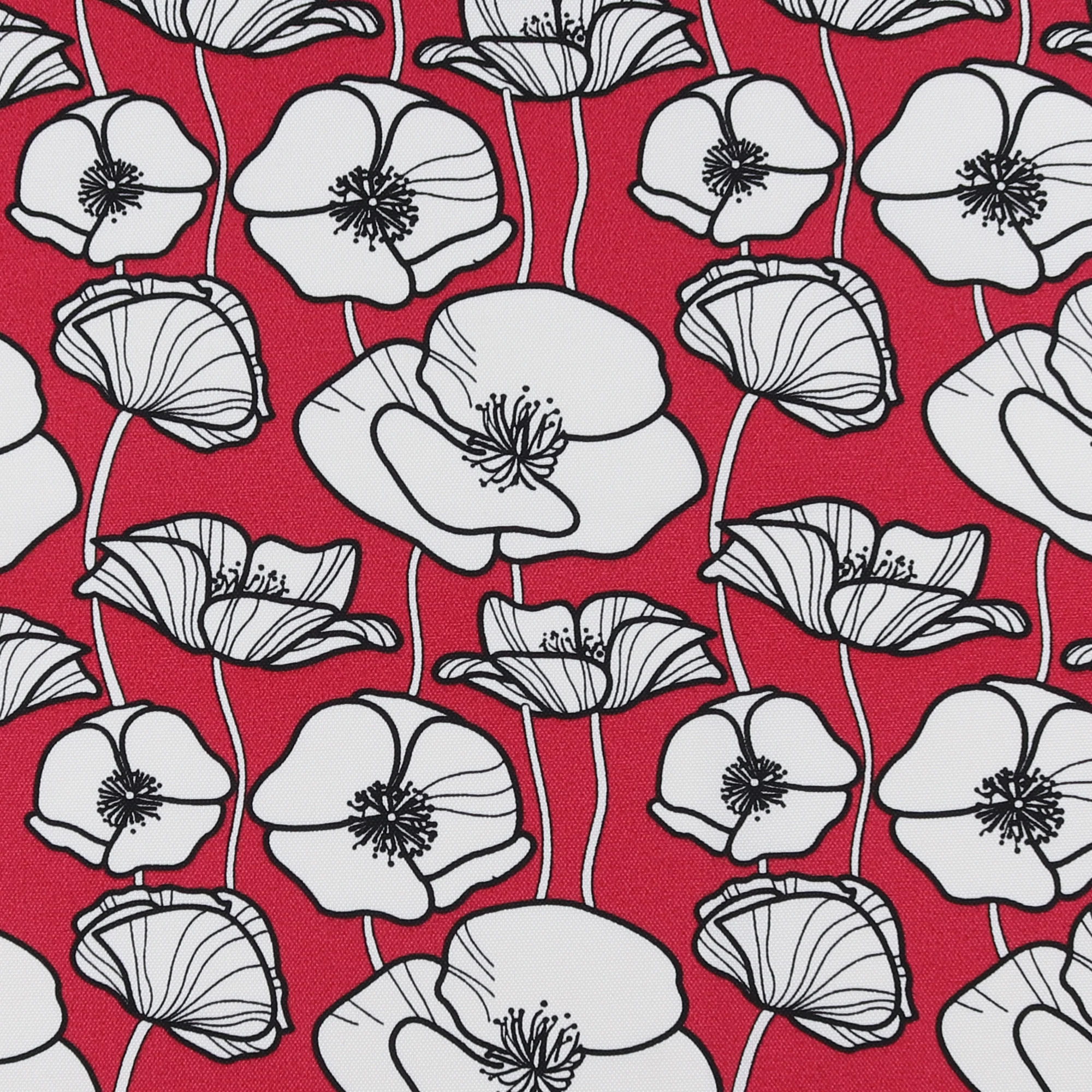 Outdoor Decor Fabric - Botanica - Poppy -  Red