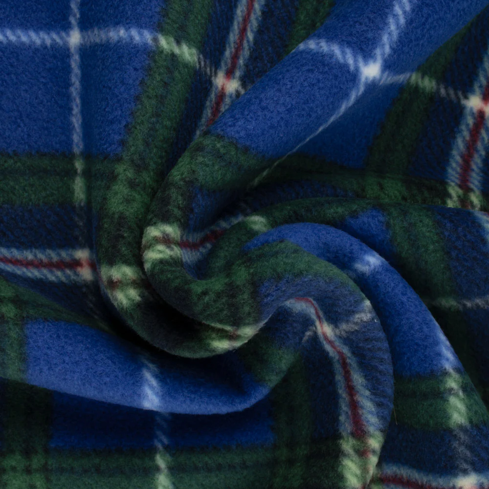 PLAID Bonded to Chenille - Nova scotia - Blue - Image 3