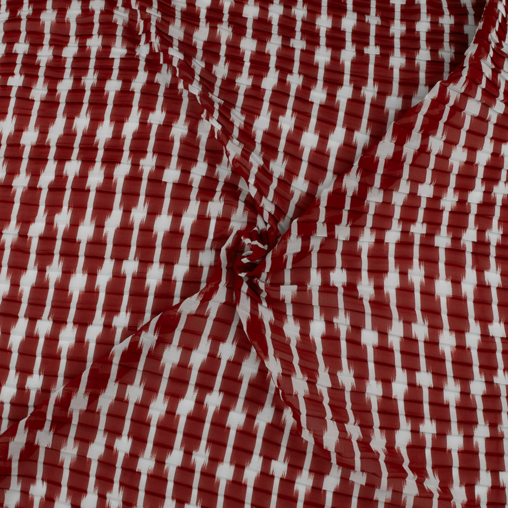 Pleated Polyester - ALISSE - 004 - Red - Image 2