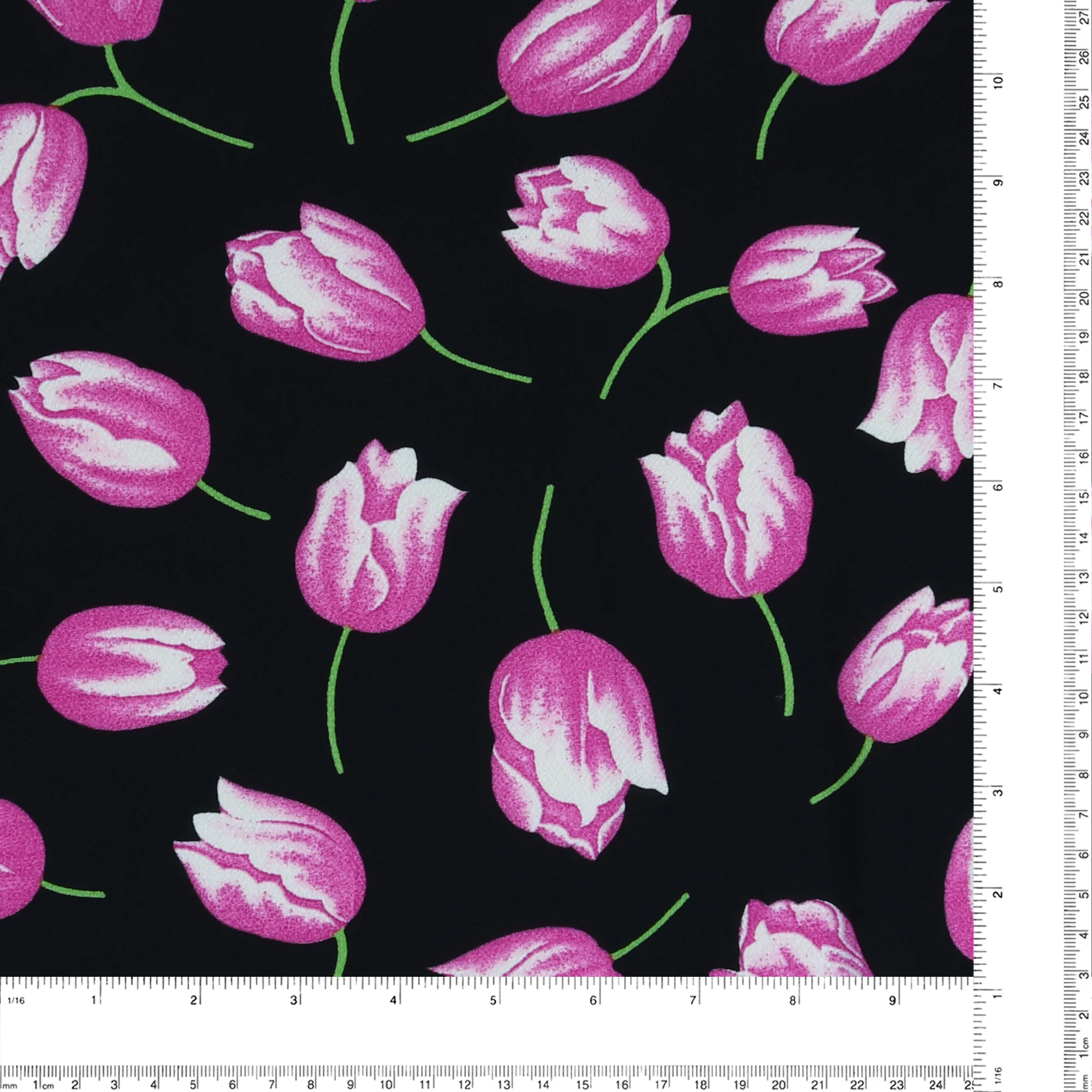 Polyester Print - CLARA - 011 - Black - Image 3