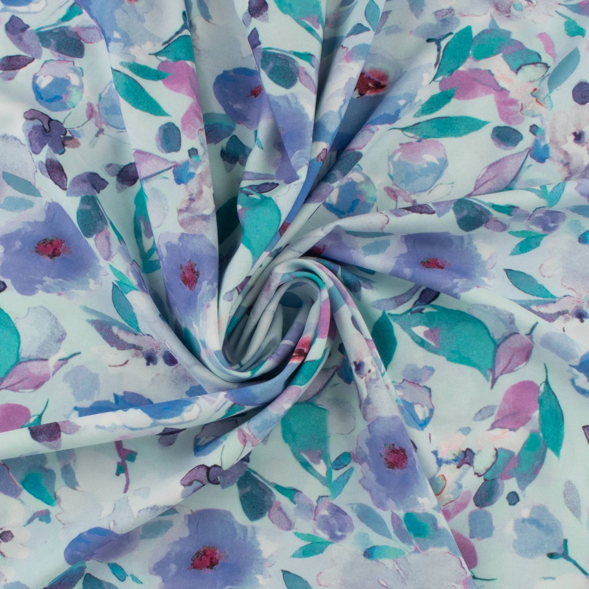 Polyester Print - SOPHIE - 008 - Aqua - Image 2