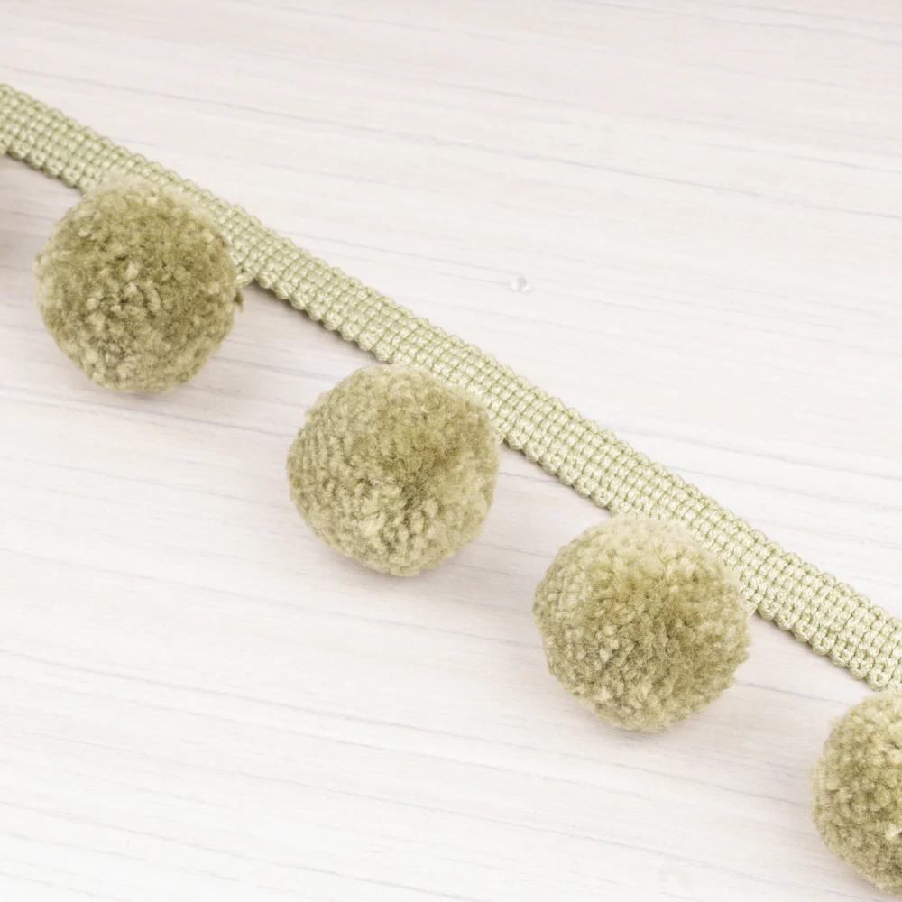 Pom Pom fringe 2½ po (6.4 cm) Green