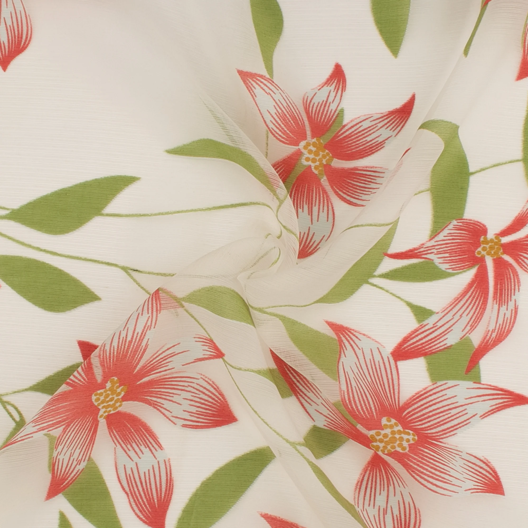 Printed Burnout Organza - JACQUELINE - Gooseberry - Image 2