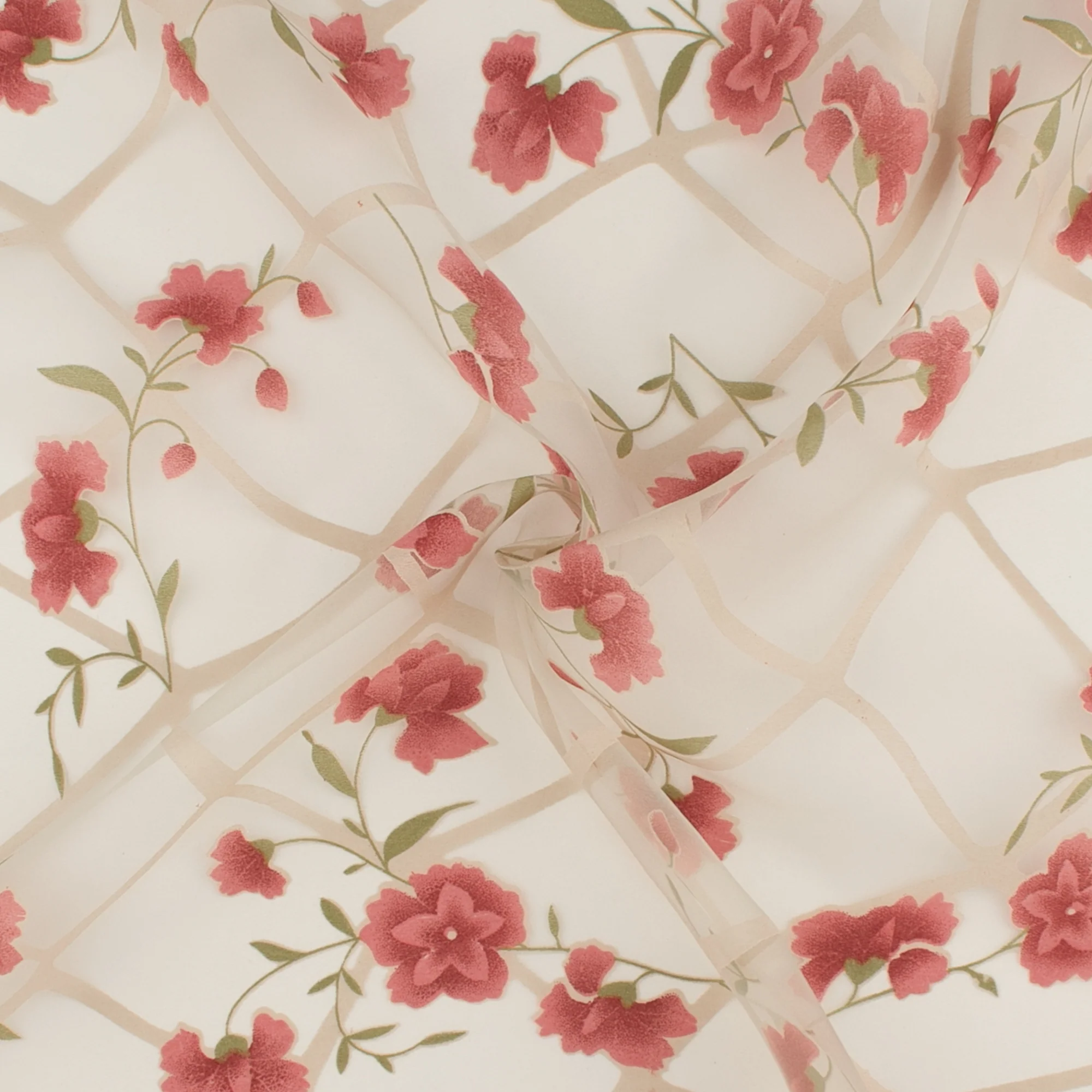 Printed Burnout Organza - JACQUELINE - Sand - Image 2