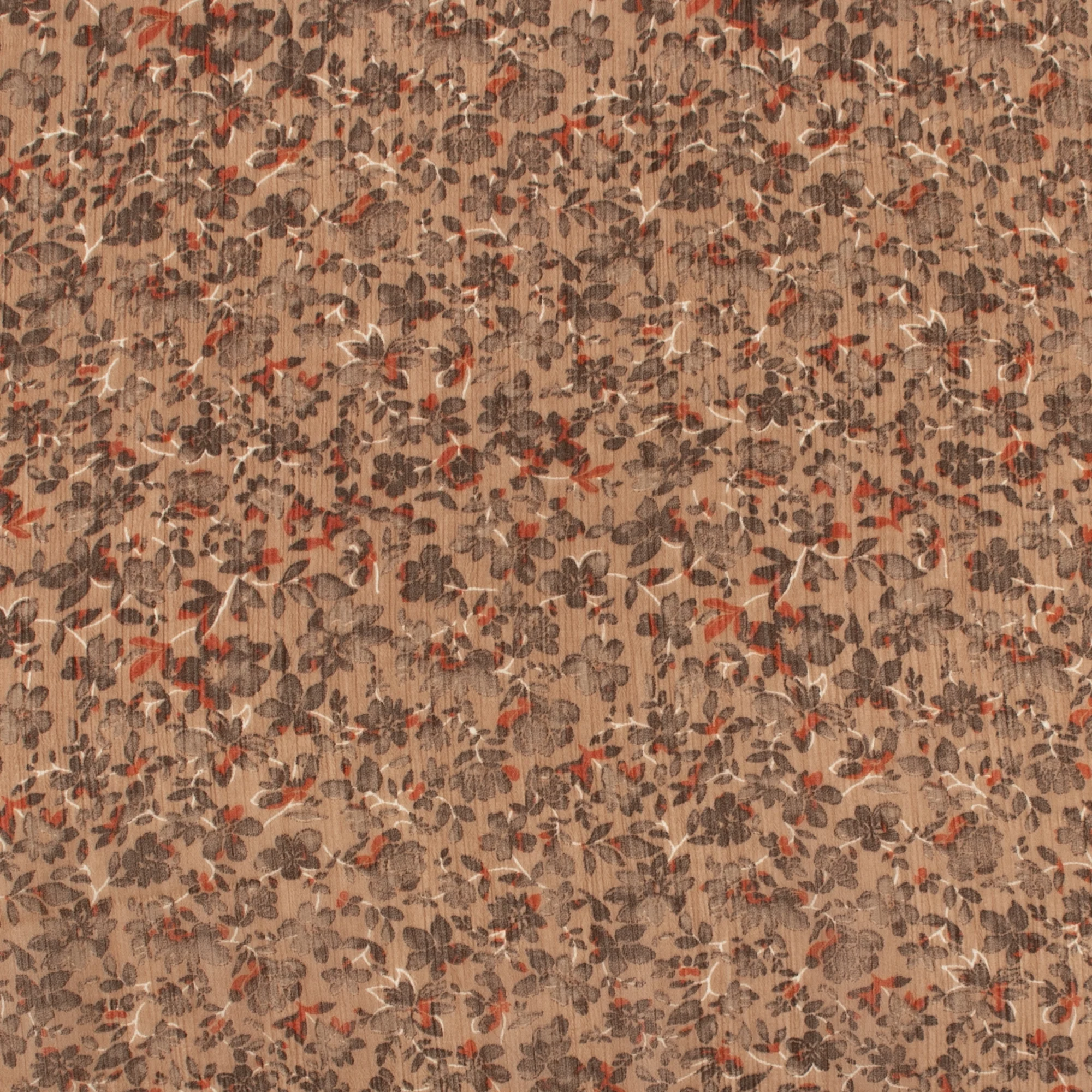 Printed Chiffon - AMANDA - Florals - Latte