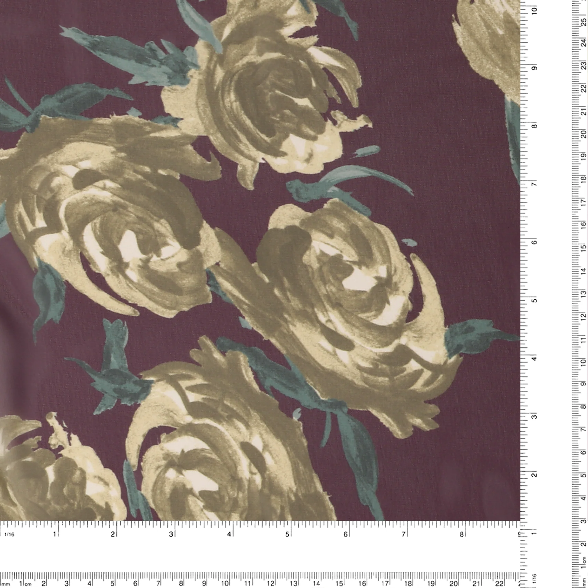 Printed Chiffon - GABRIELLA - 005 - Eggplant - Image 3