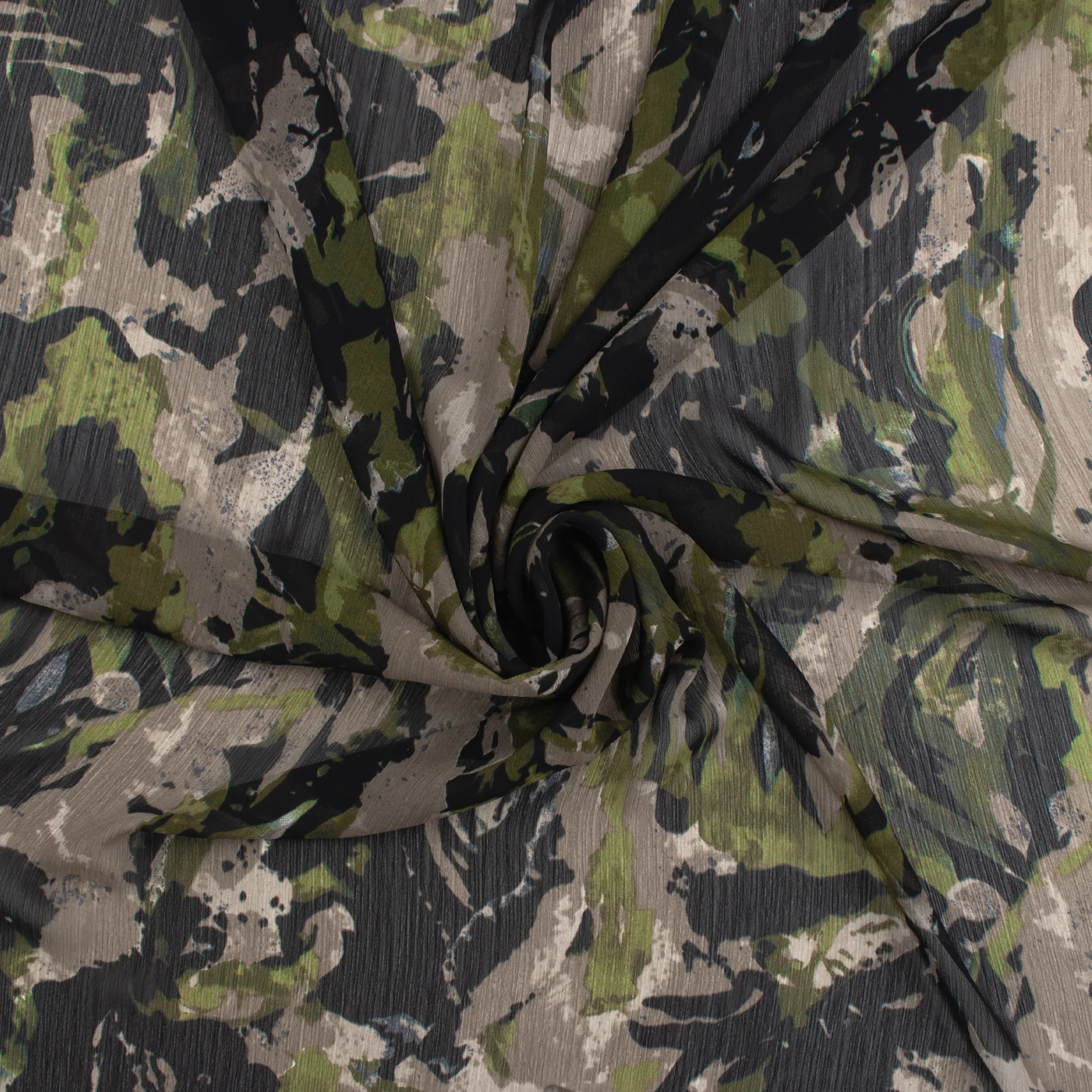 Printed Chiffon Yoryu - CHANTAL - 006 - Taupe - Image 2