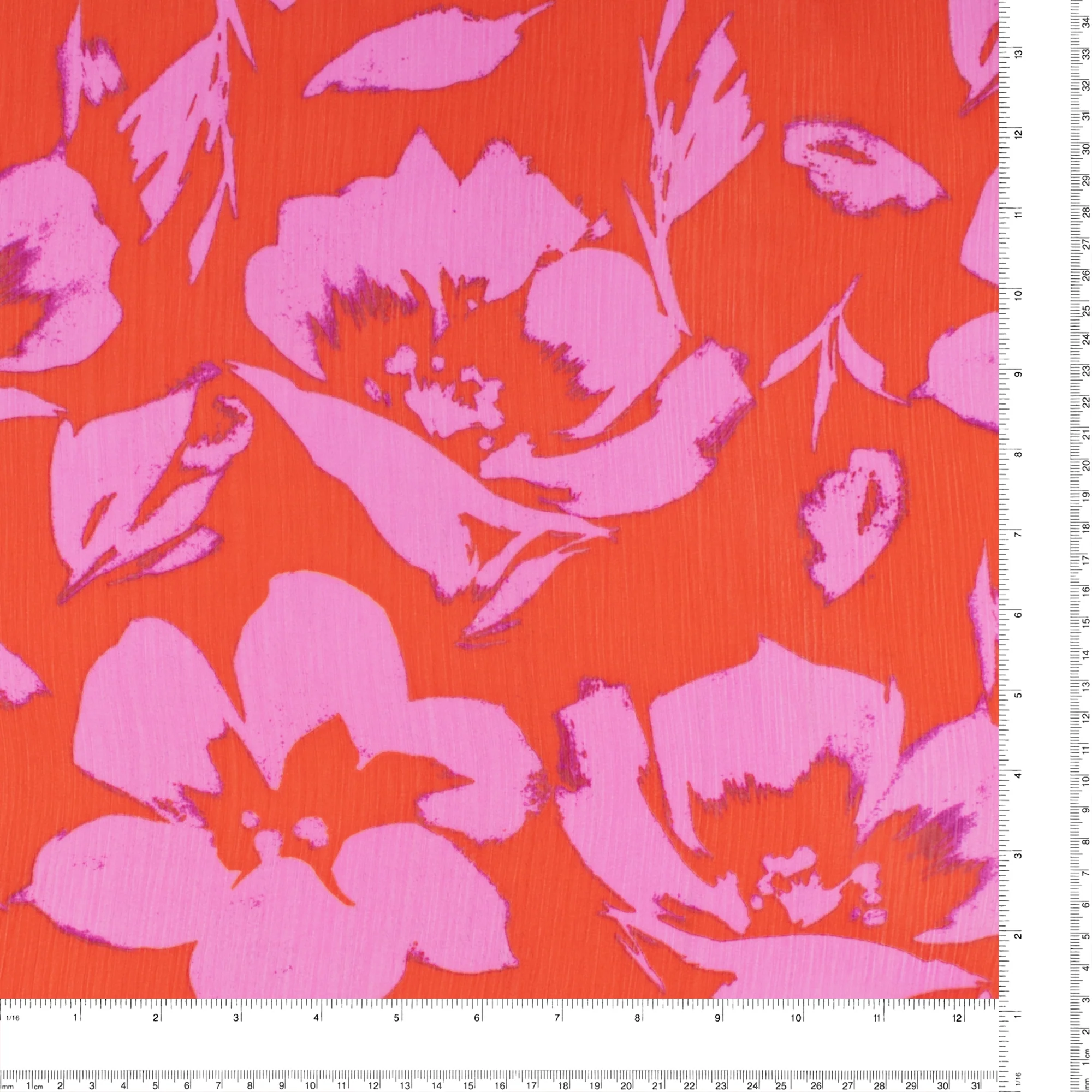 Printed Chiffon Yoryu - NAOMI - 002 - Red - Image 3