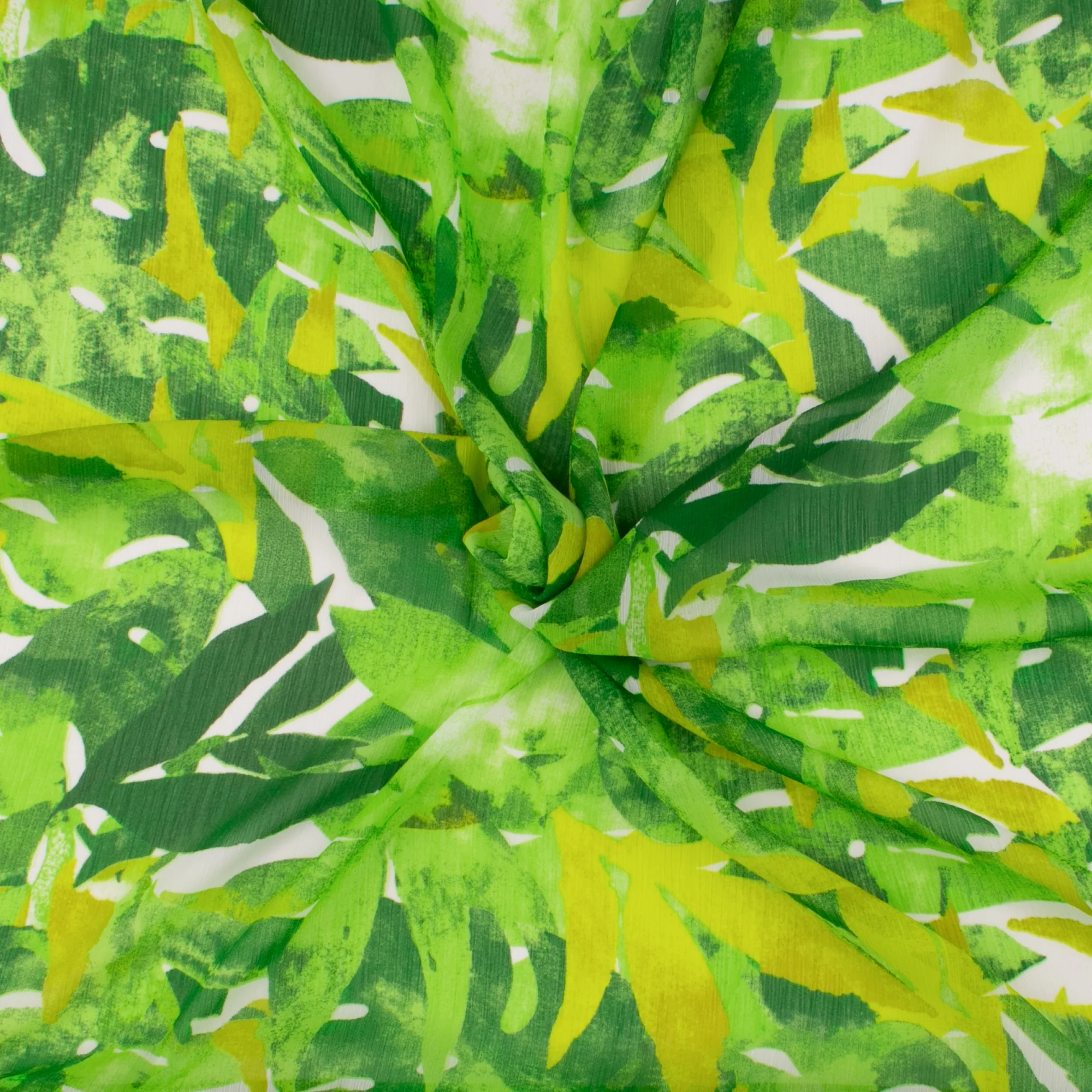 Printed Chiffon Yoryu - NAOMI - 017 - Lime - Image 2