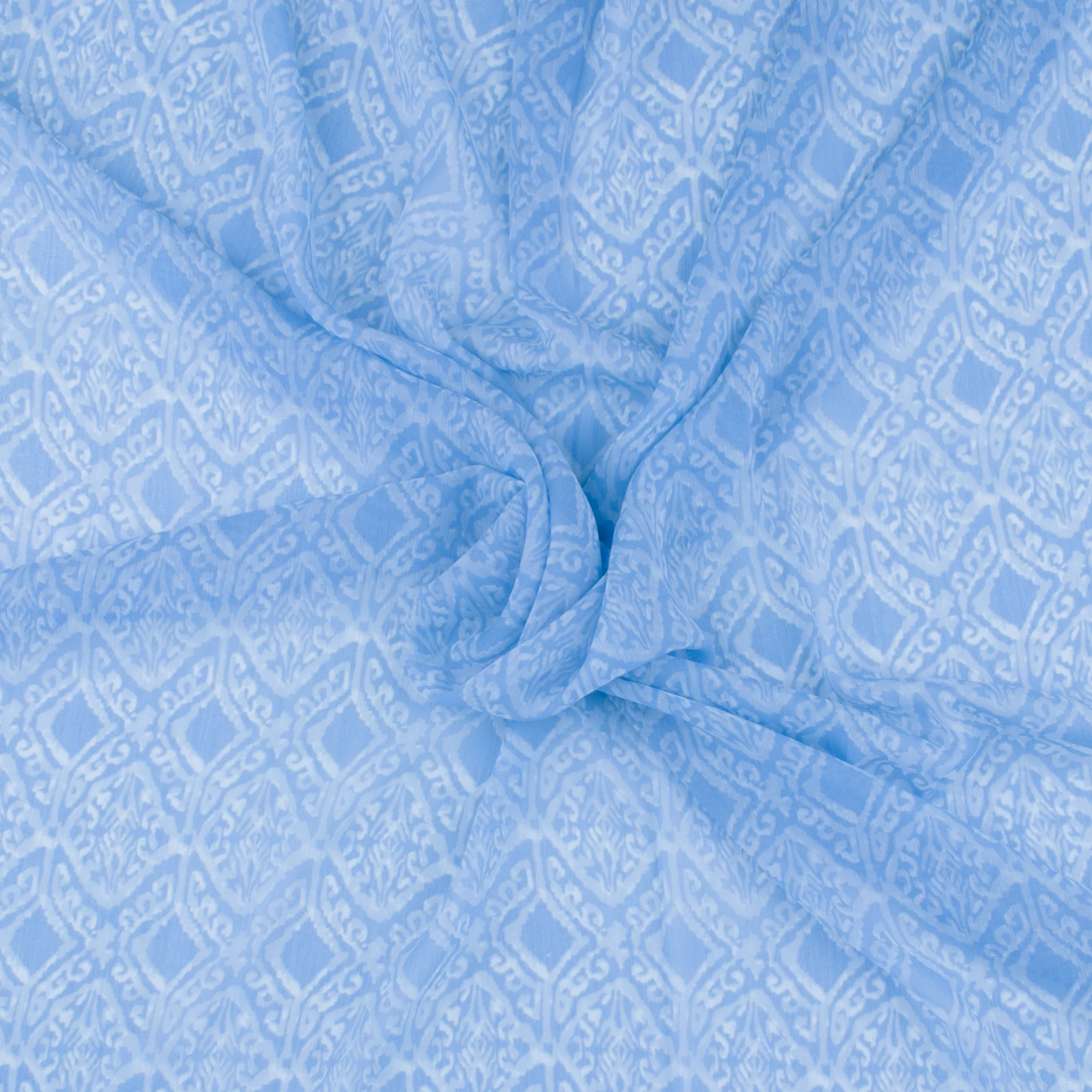 Printed Chiffon Yoryu - NAOMI - 018 - Light Blue - Image 2