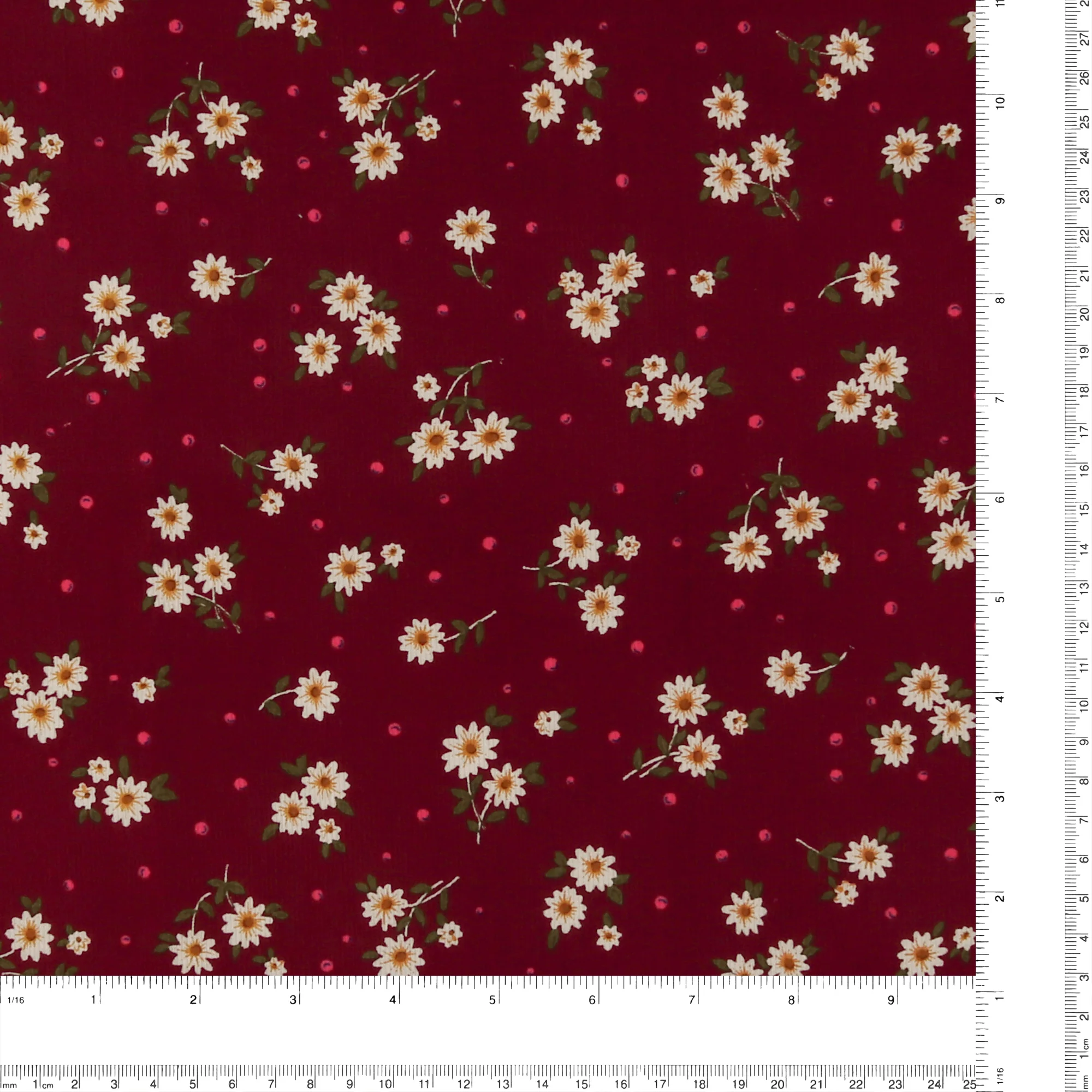 Printed Corduroy - QUATTRO - 007 - Burgundy - Image 3