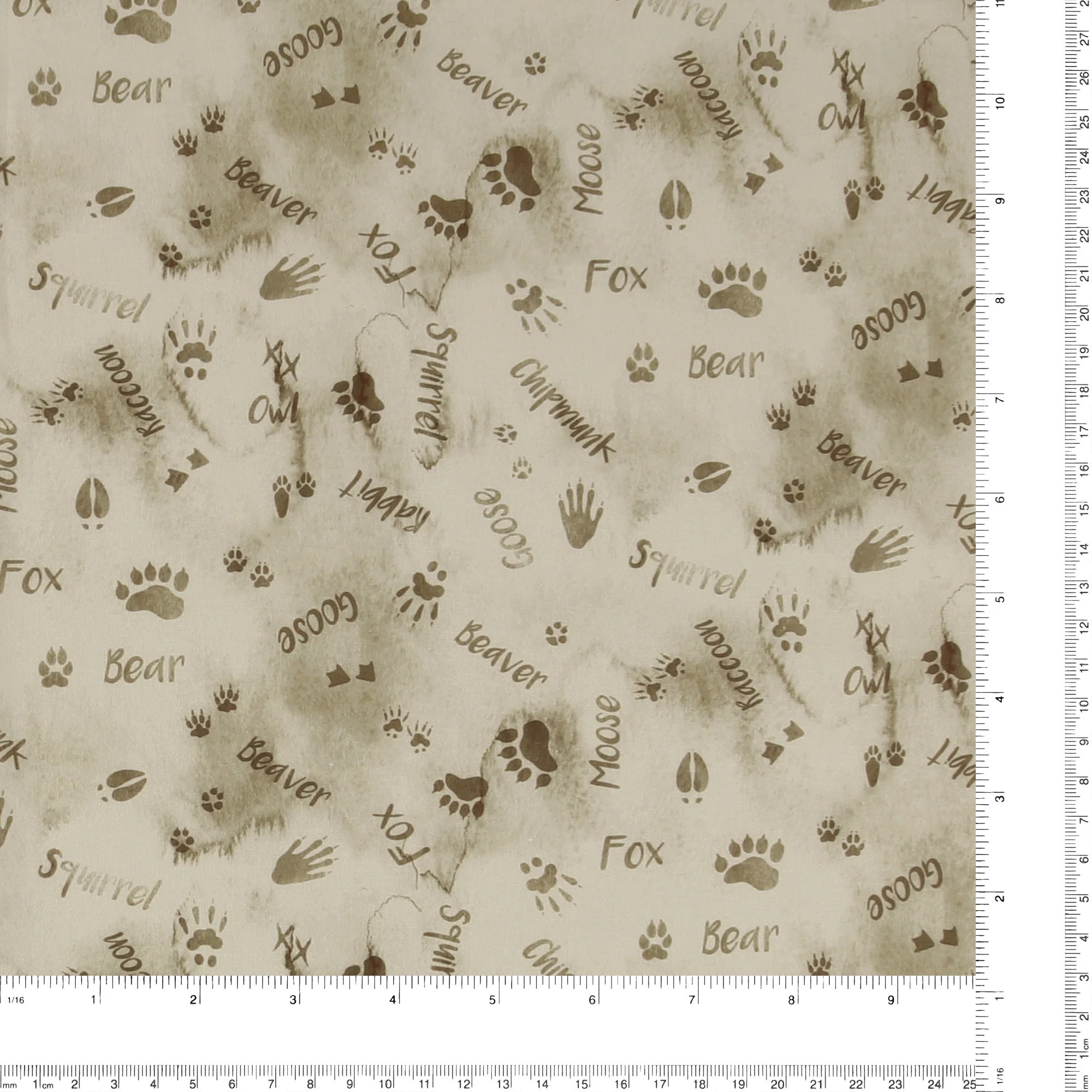 Printed Cotton - 1-2-3 Animal Coordinates - 007 - Natural - Image 3
