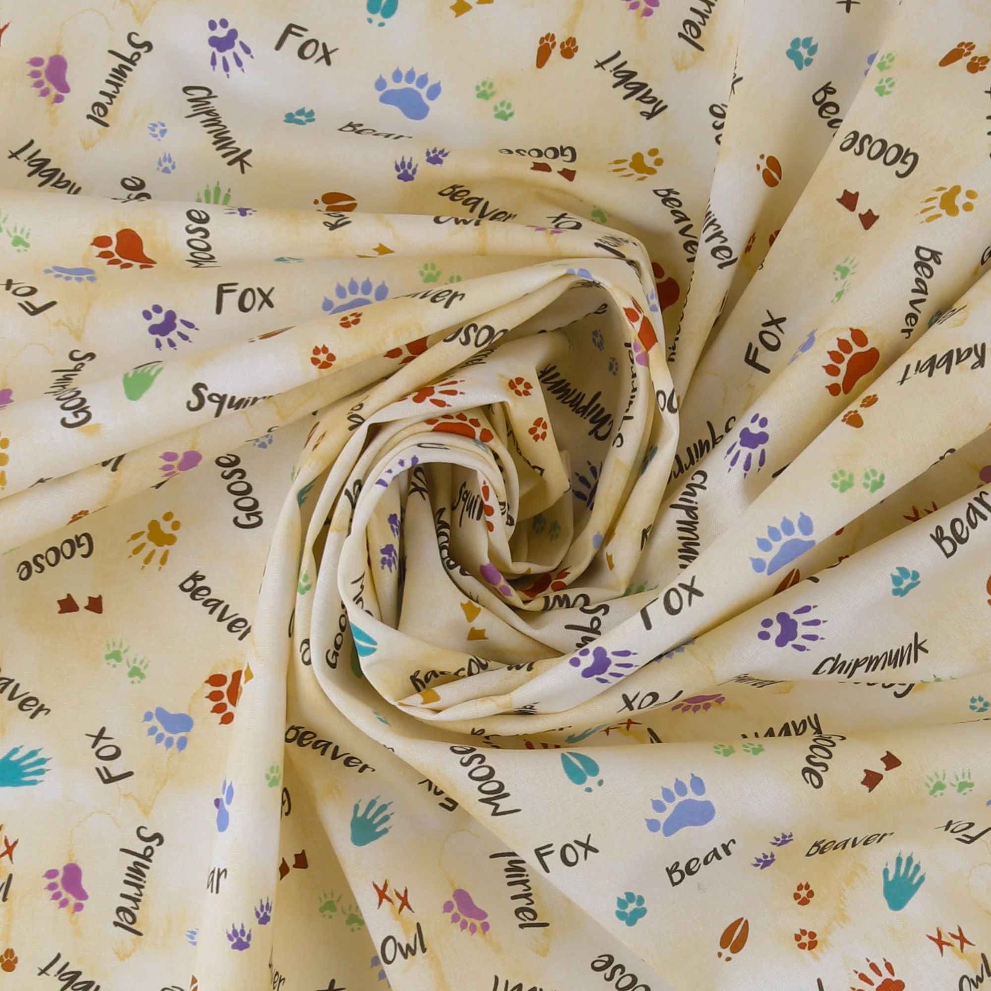 Printed Cotton - 1-2-3 Animal Coordinates - 008 - Butter - Image 2