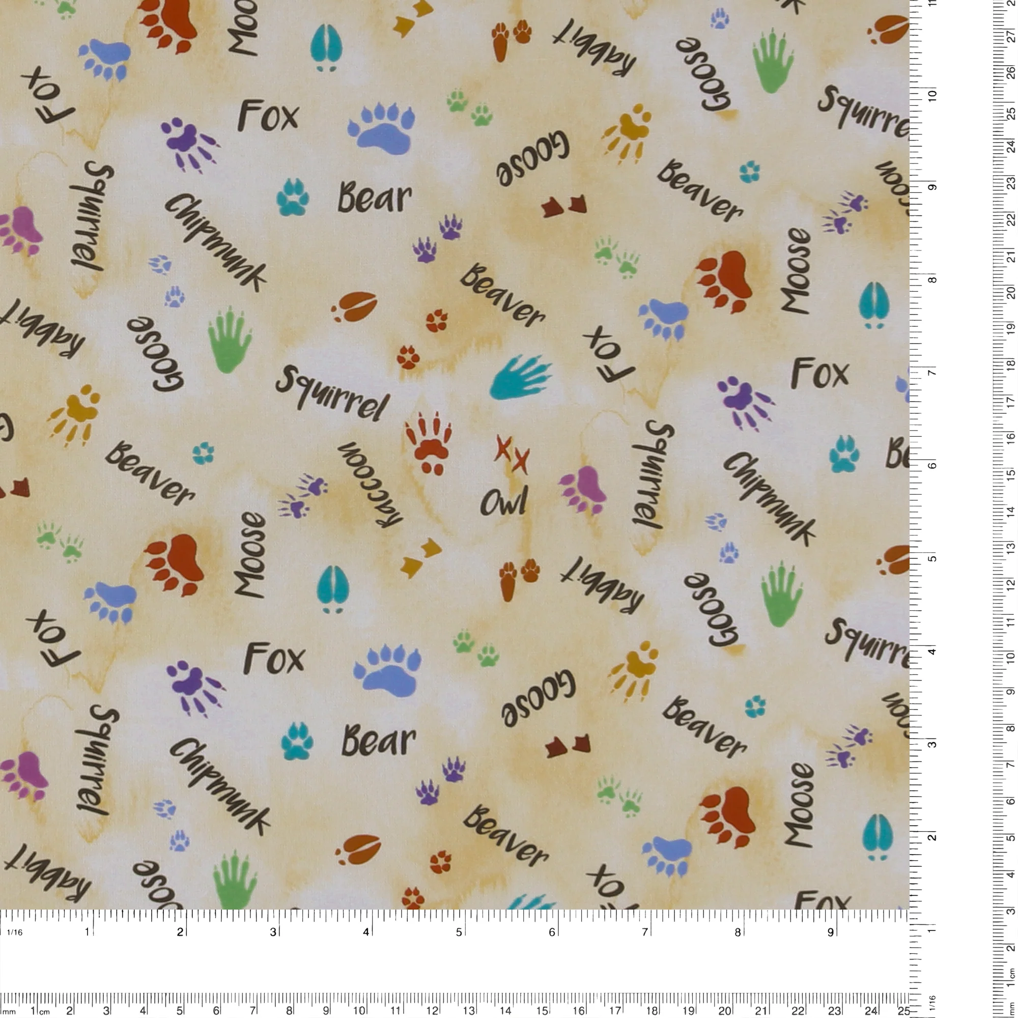 Printed Cotton - 1-2-3 Animal Coordinates - 008 - Butter - Image 3