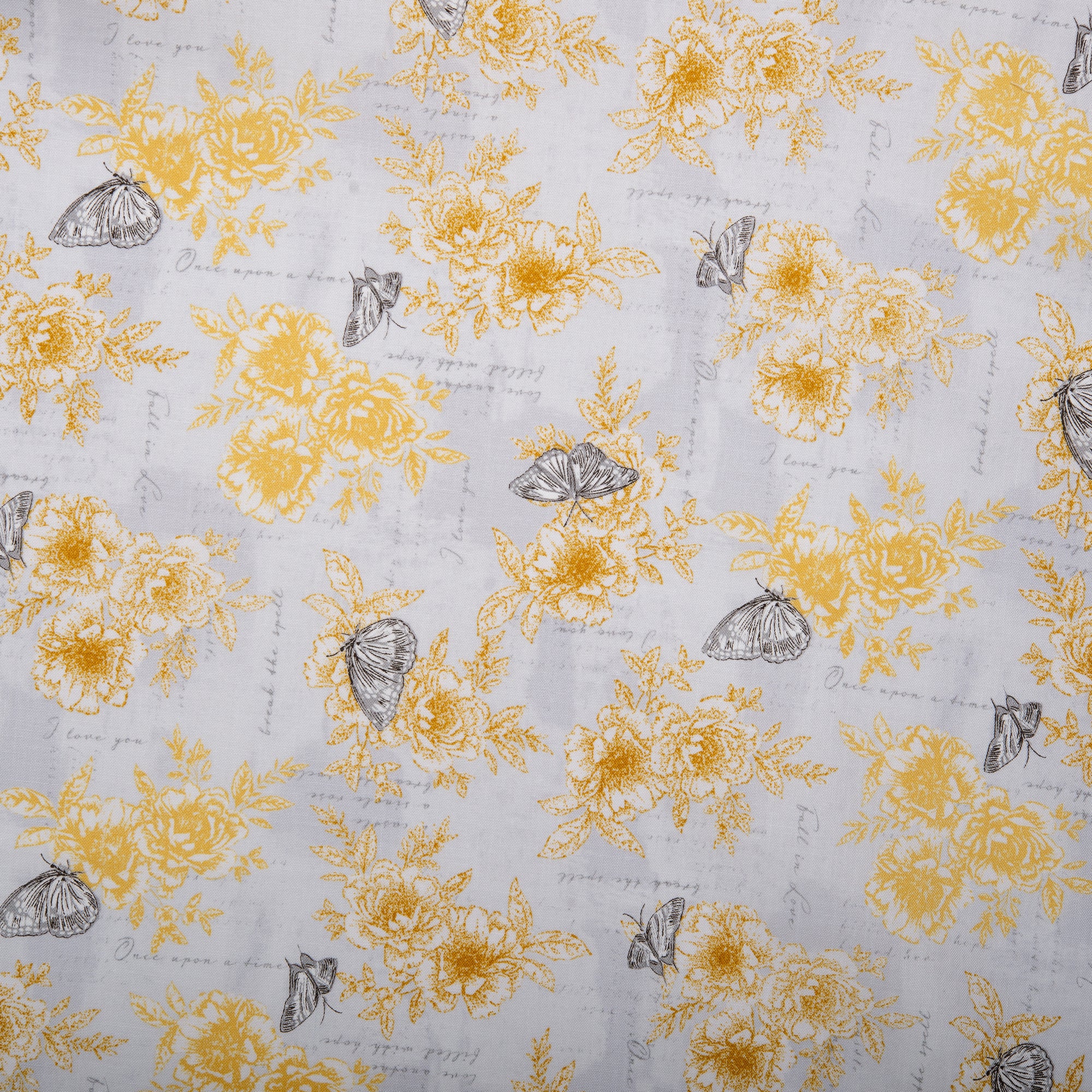 Printed Cotton - BELLE - Butterfly - Mist green