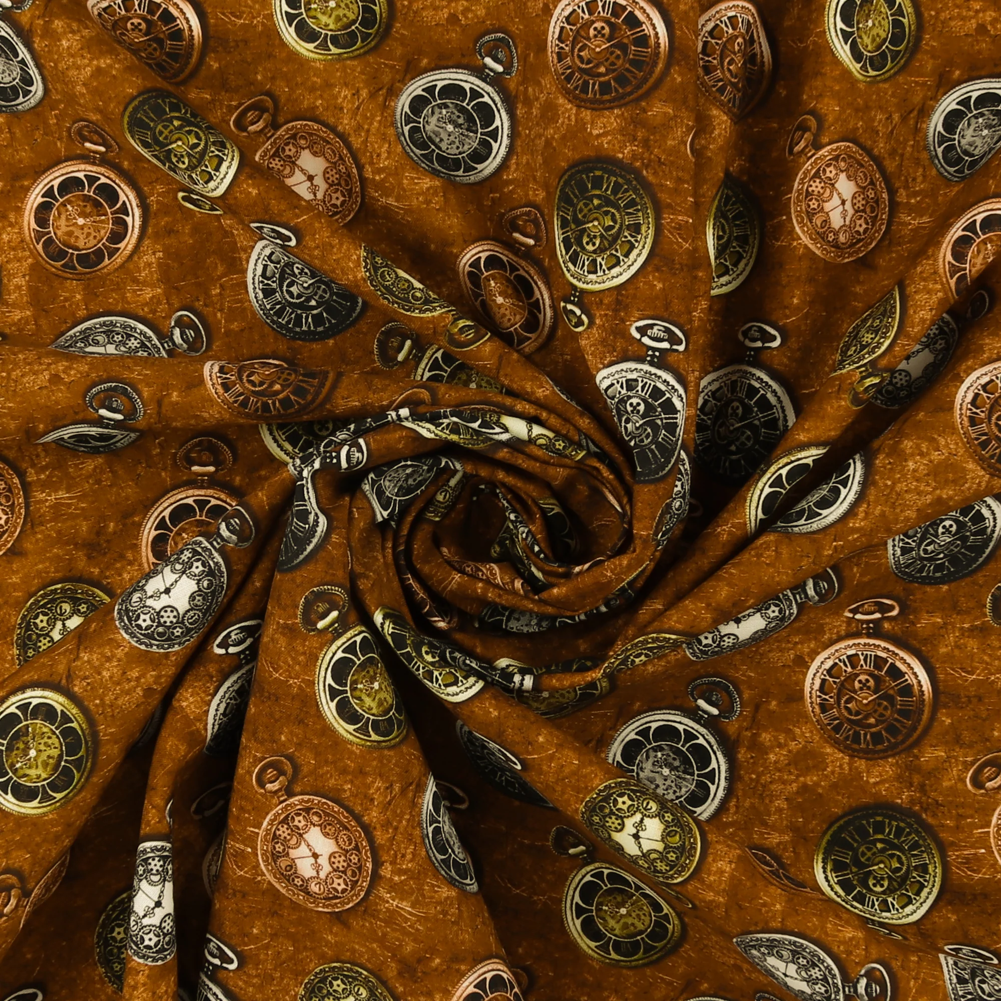 Printed Cotton - «FULL STEAM AHEAD» - 004 - Rust - Image 2